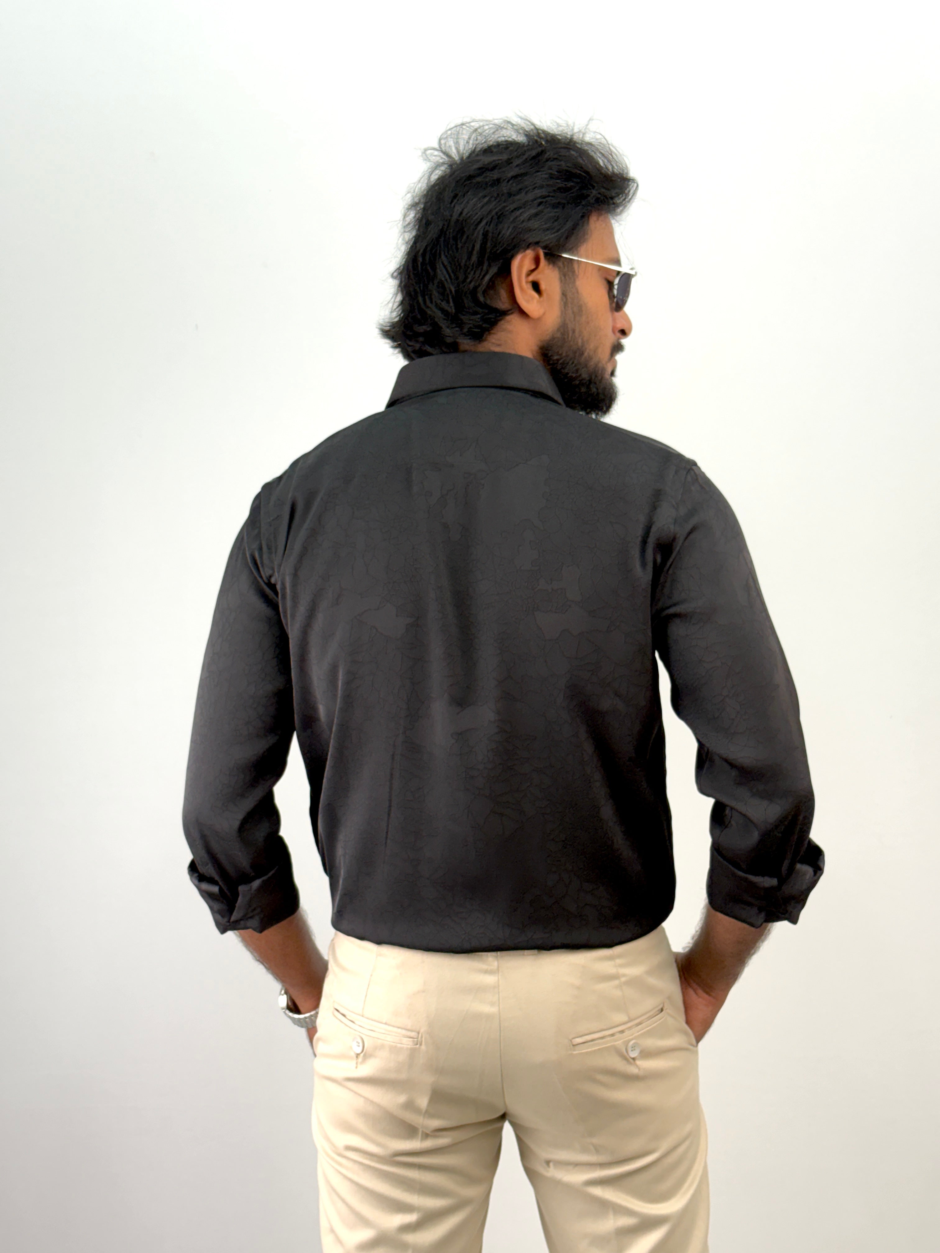 Black Jacquard Shirt