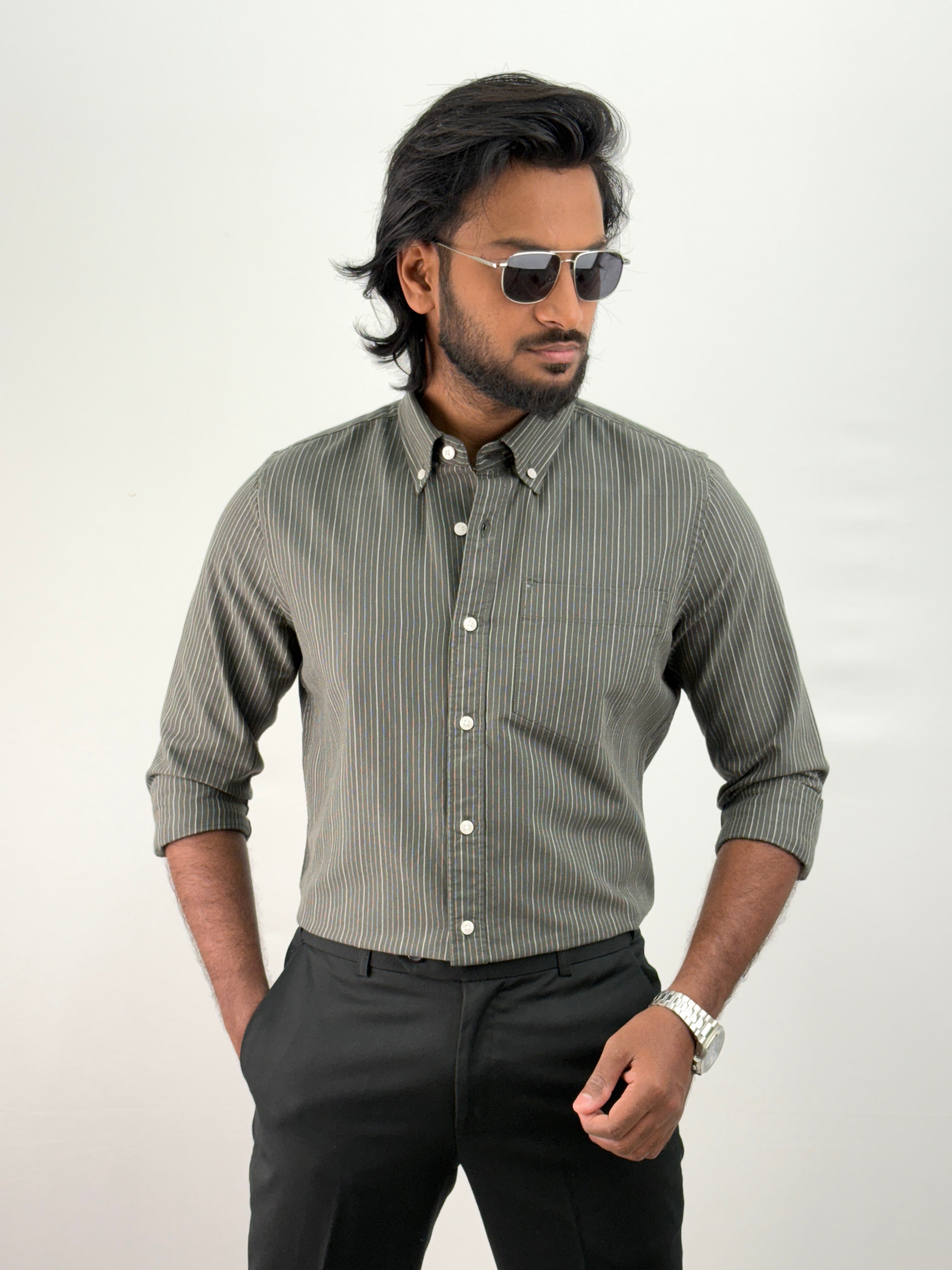 Green Stripe Shirt