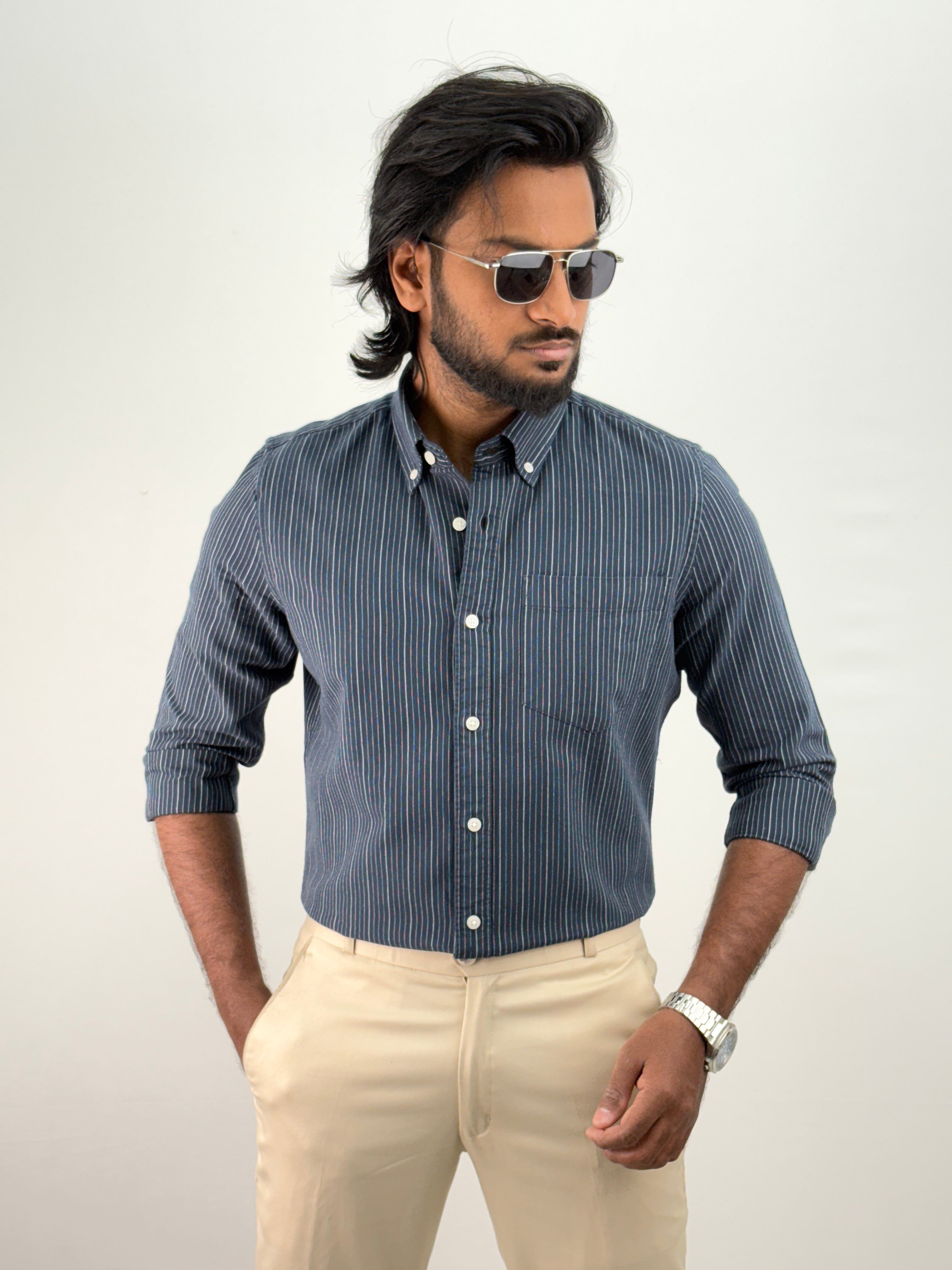 Navy Stripe Shirt