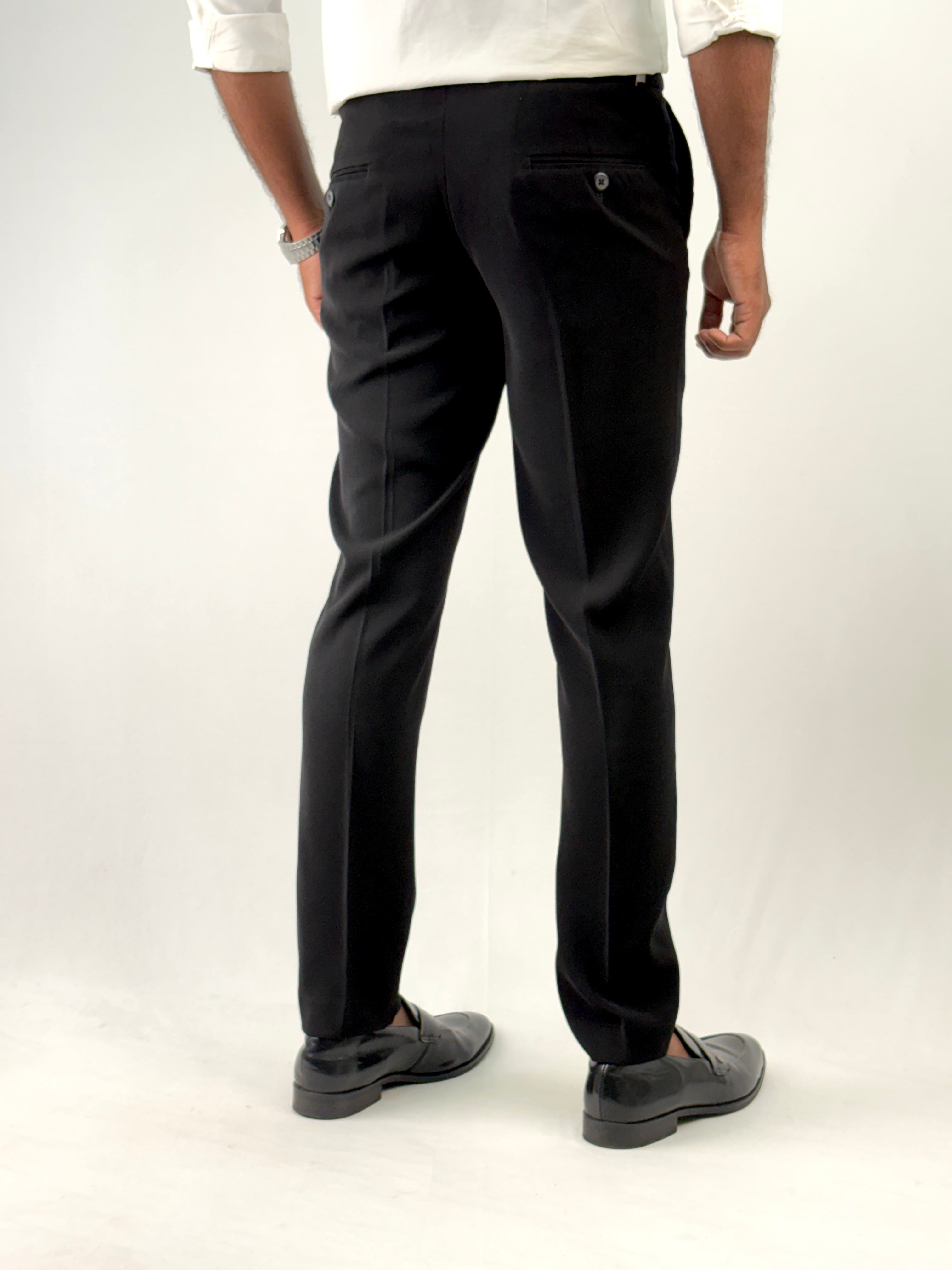 Black IMP Flexible Waist Formal Pant