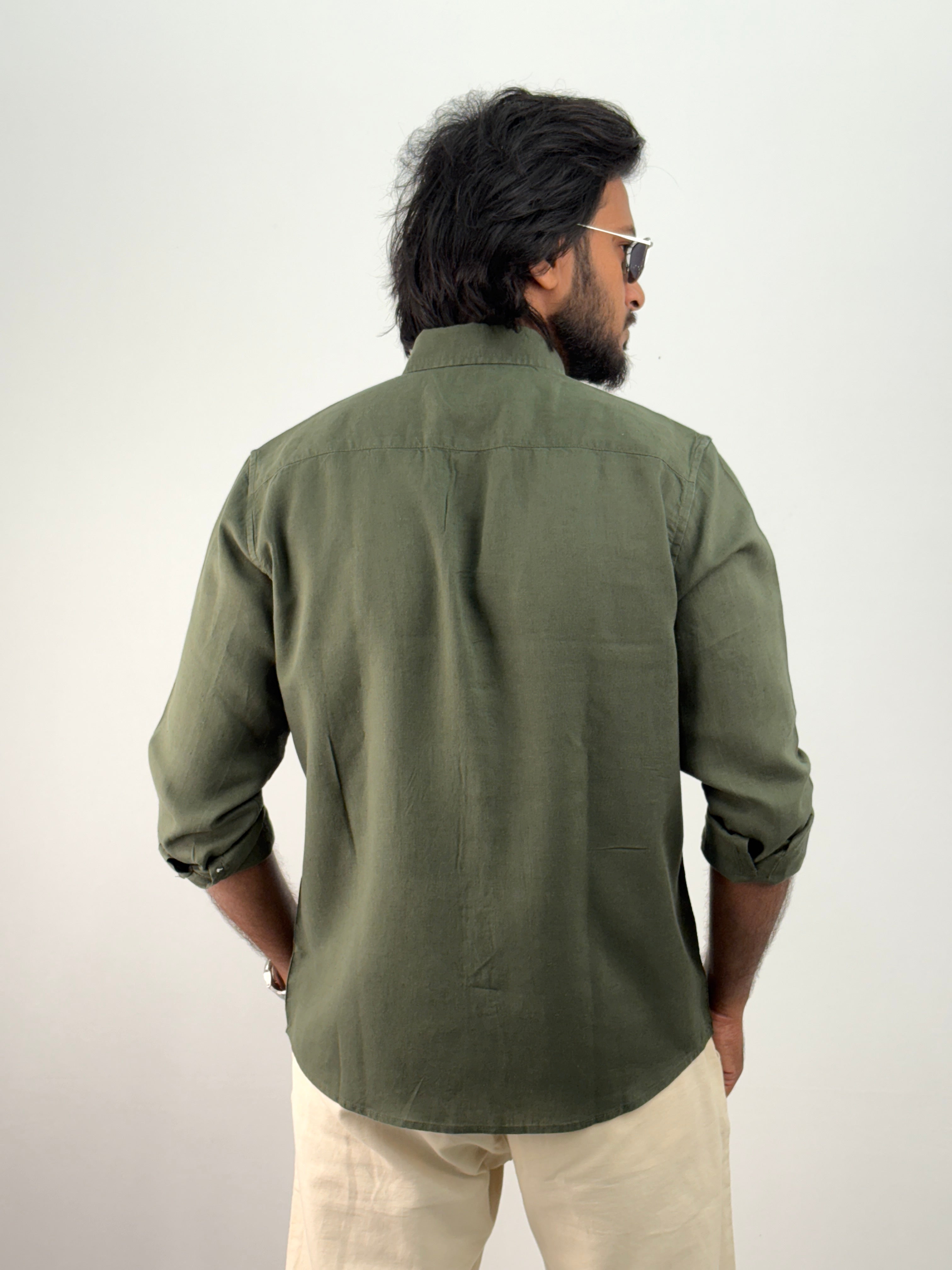Green Linen Shirt