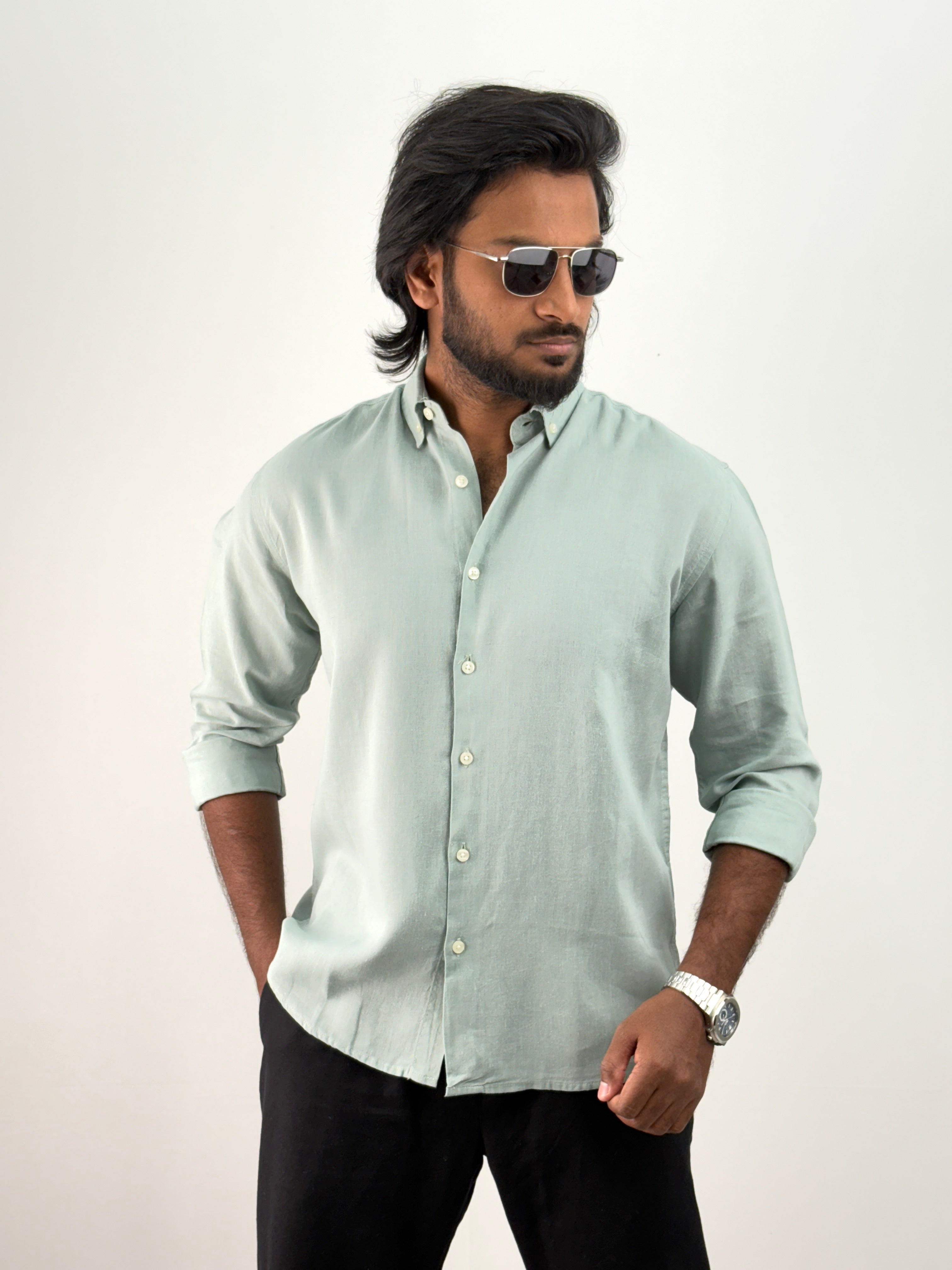 Light Green Linen Shirt