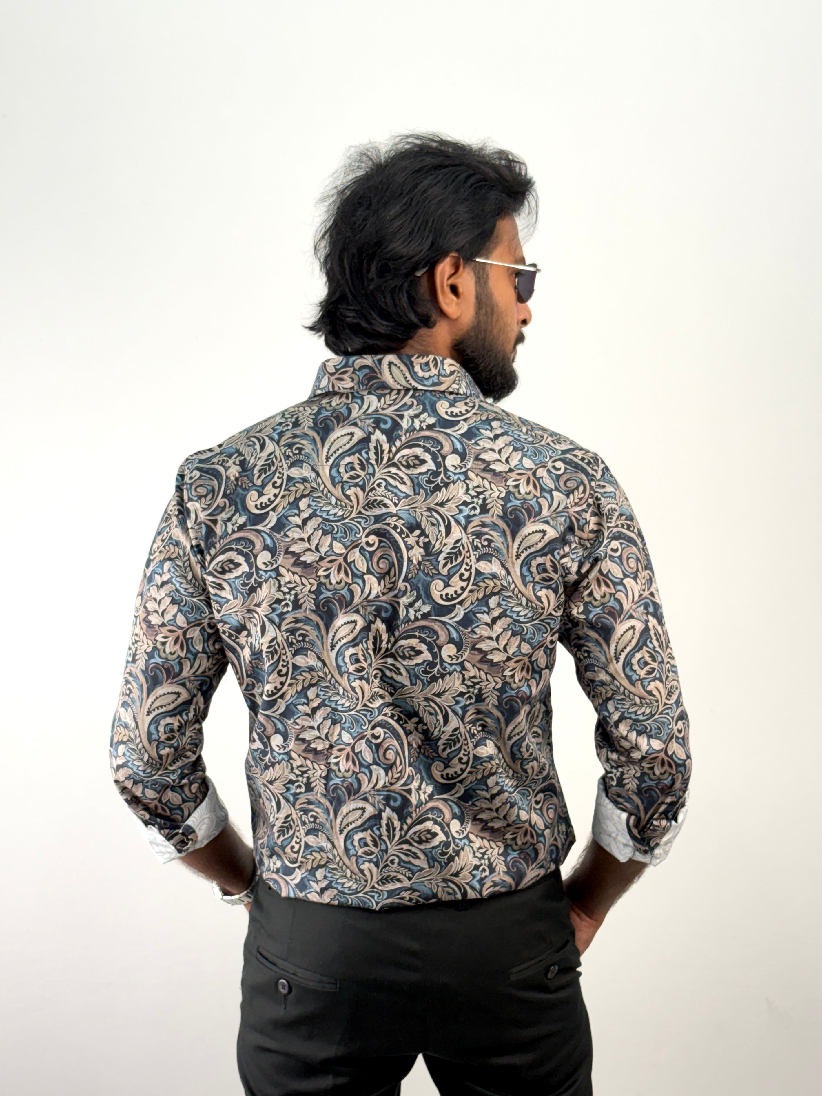 Blue IMP Printed Shirt