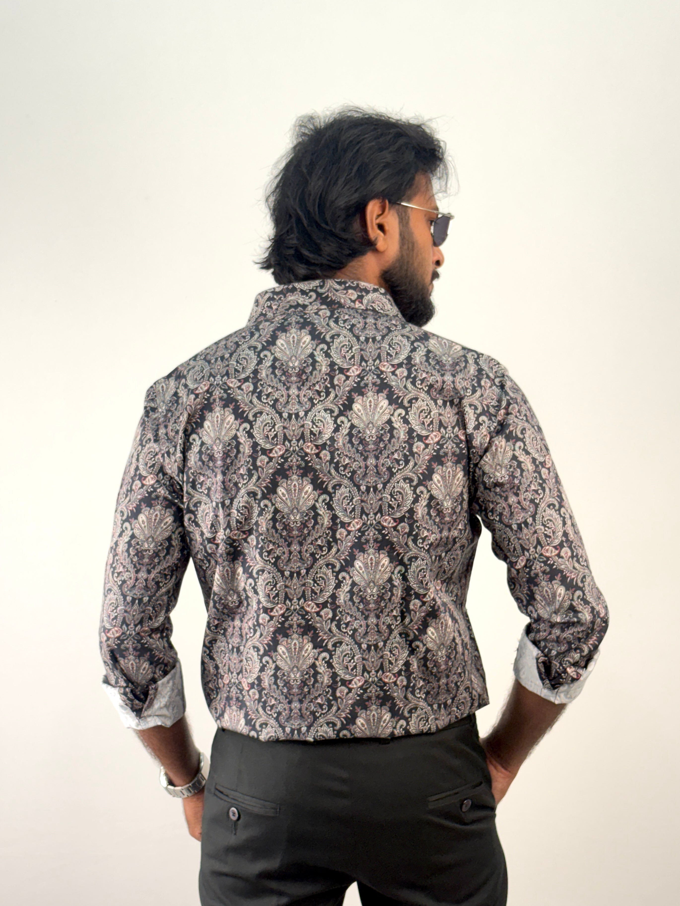 Navy IMP Printed Shirt