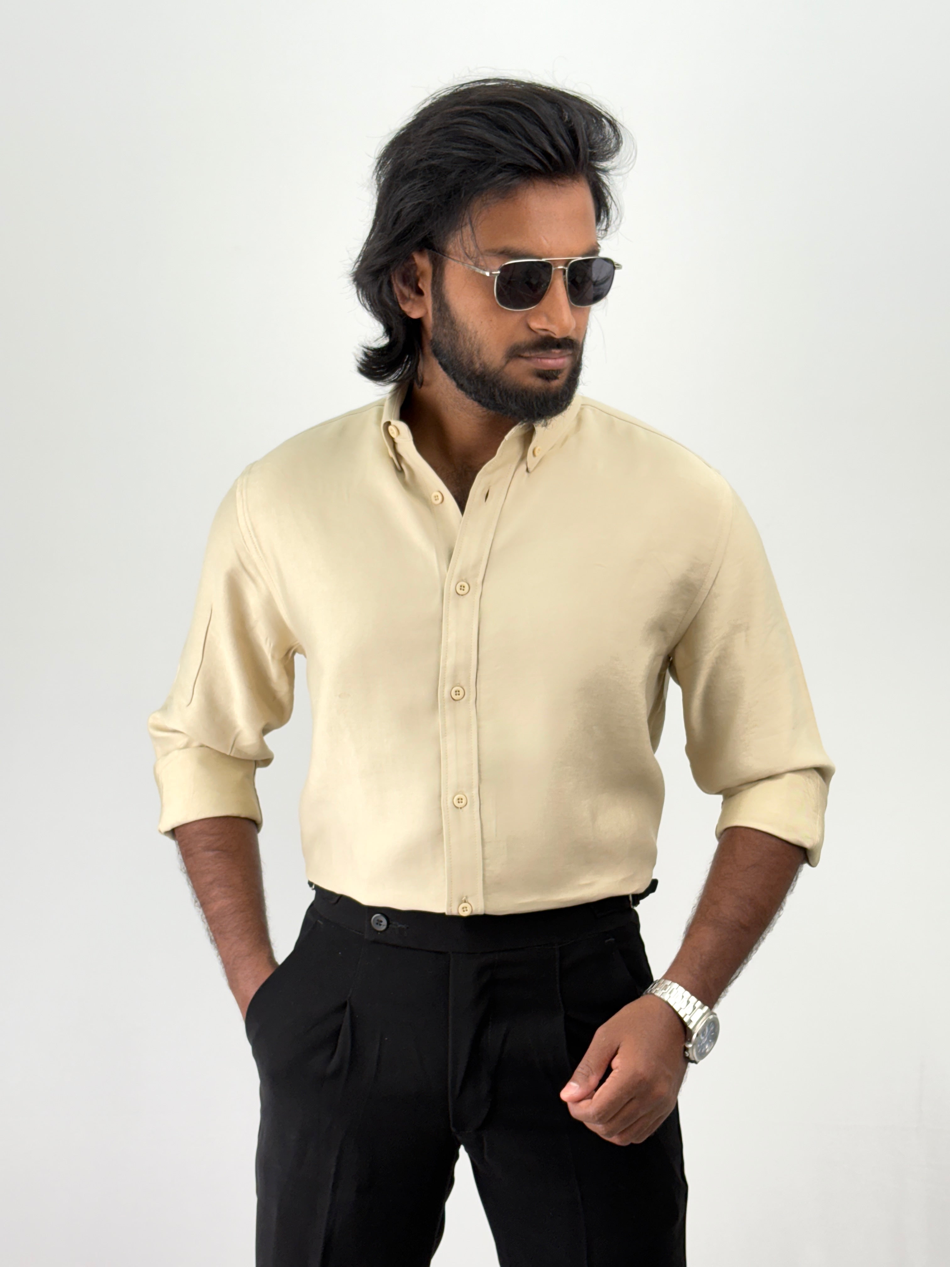 Beige IMP Plain Shirt 1