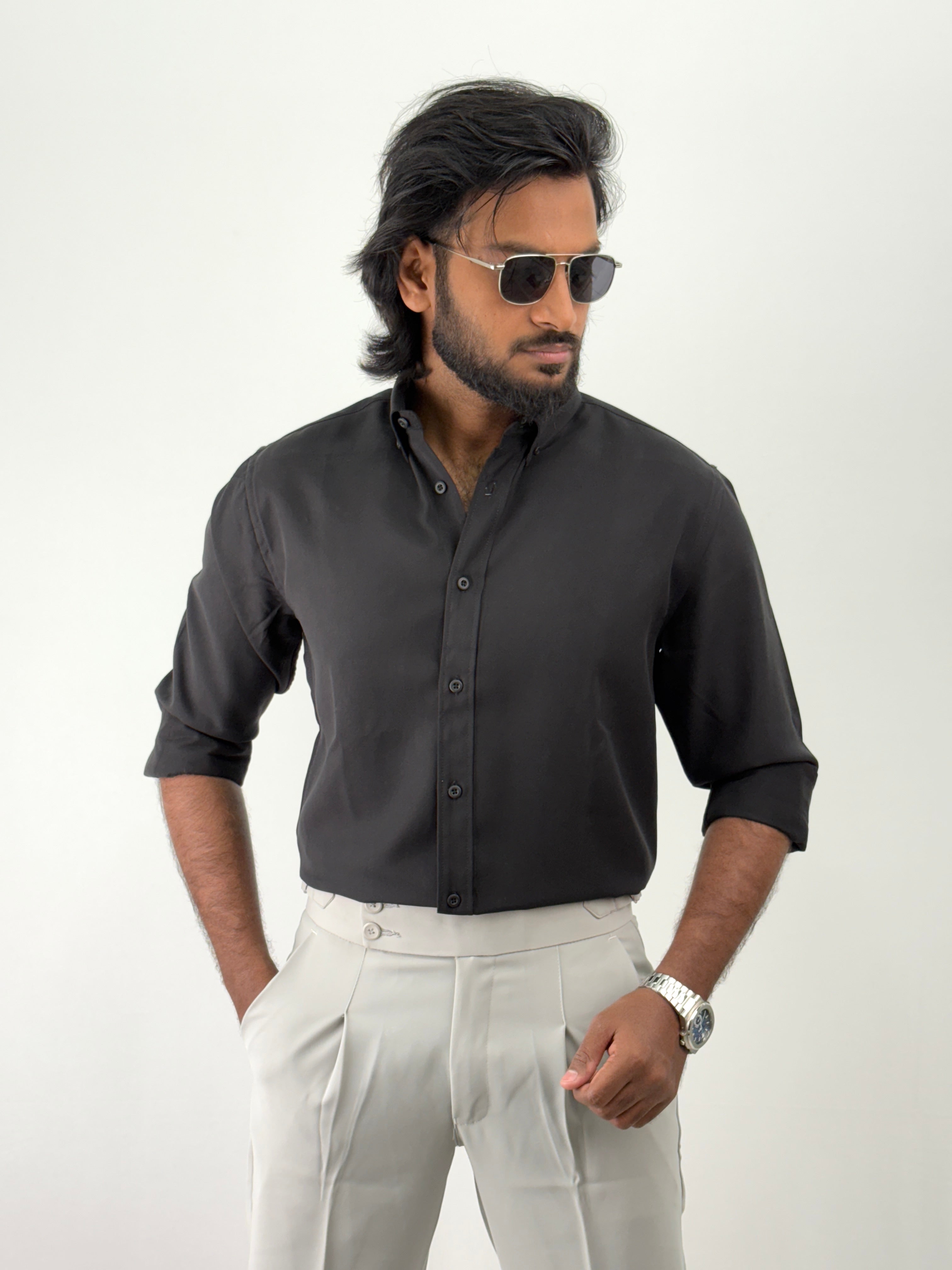 Black IMP Plain Shirt 1