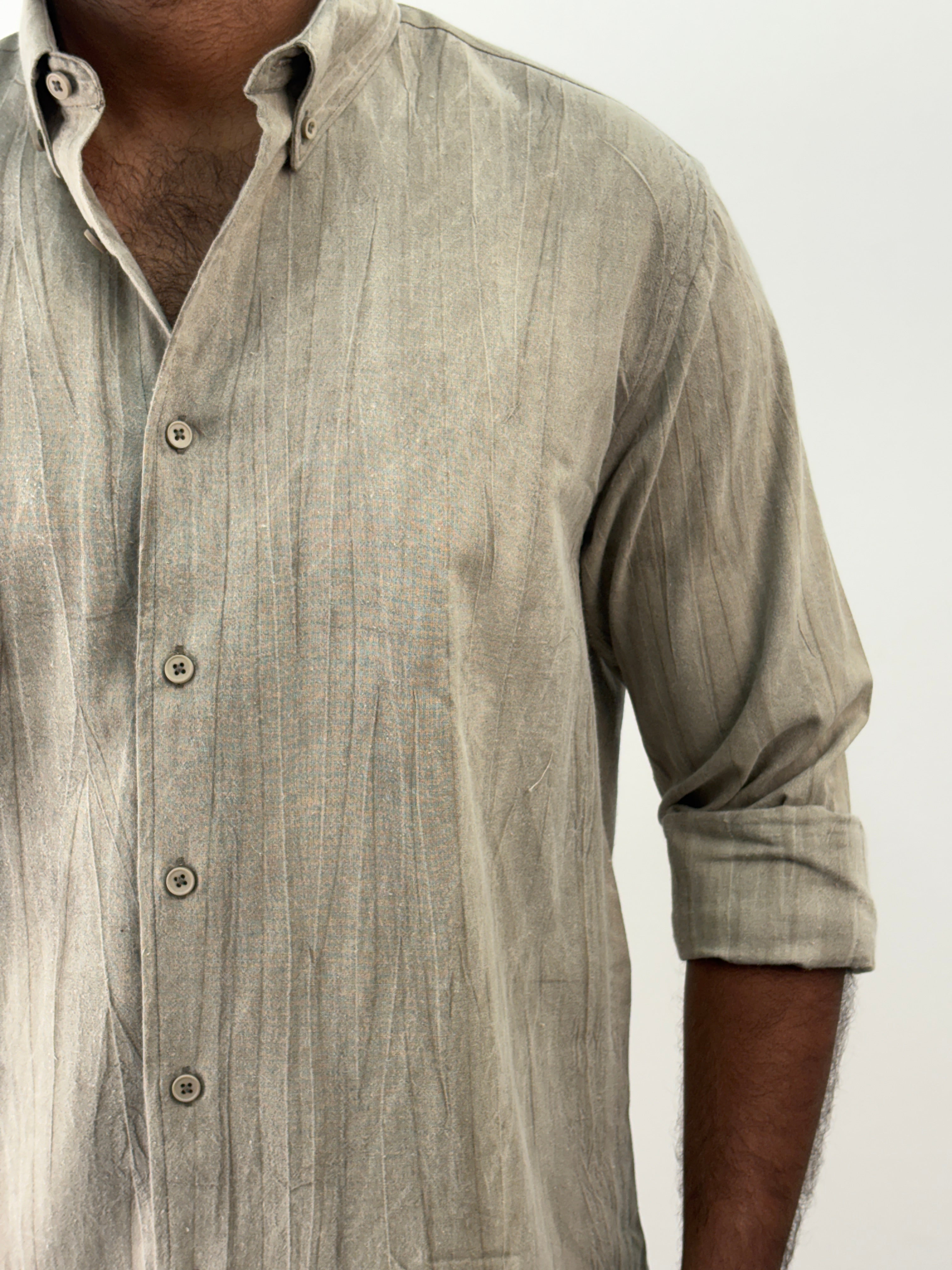 Dark Beige IMP Texture Shirt