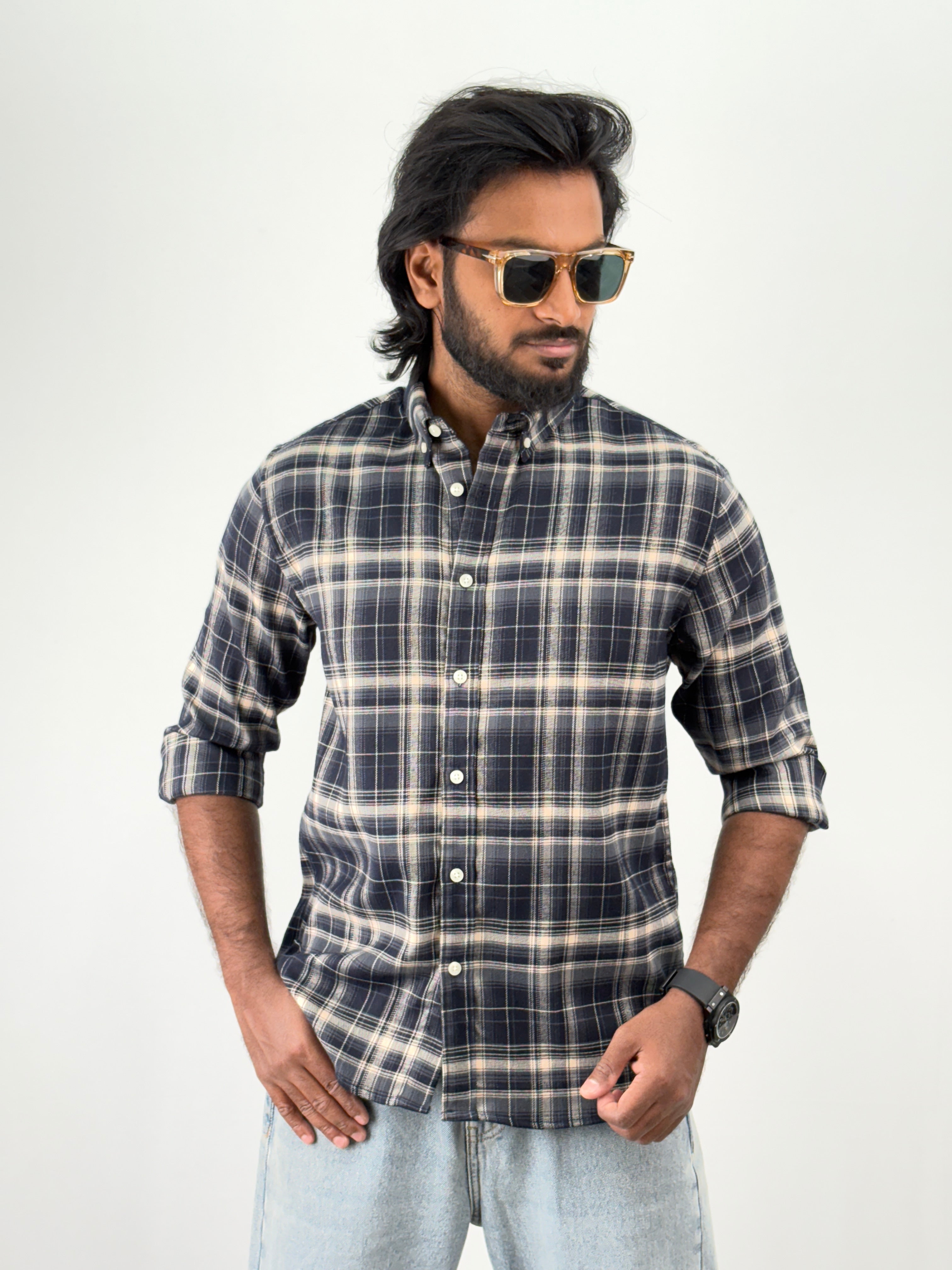 Navy Flannel Shirt