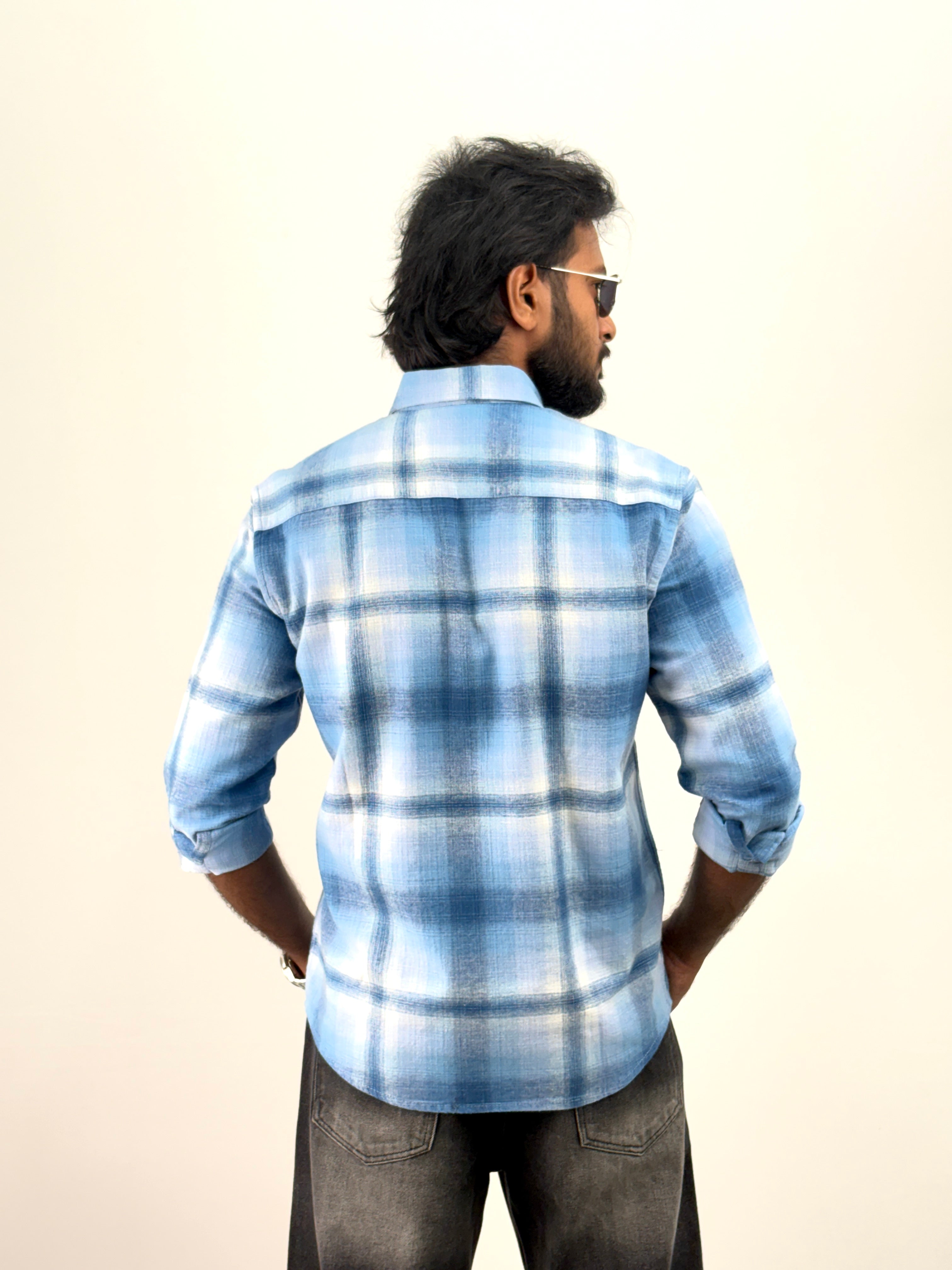 Sky Blue Flannel Shirt