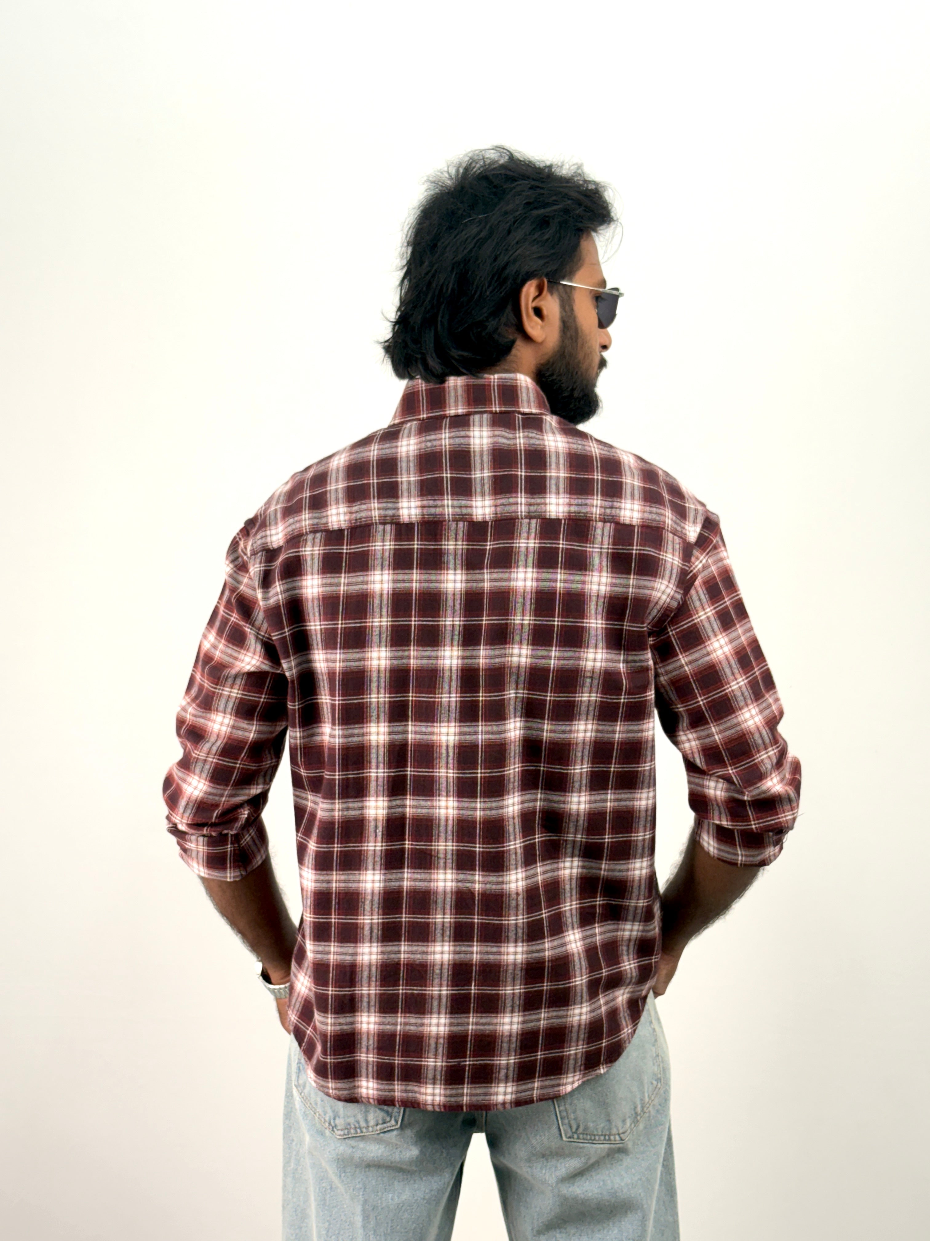 Maroon Flannel Shirt