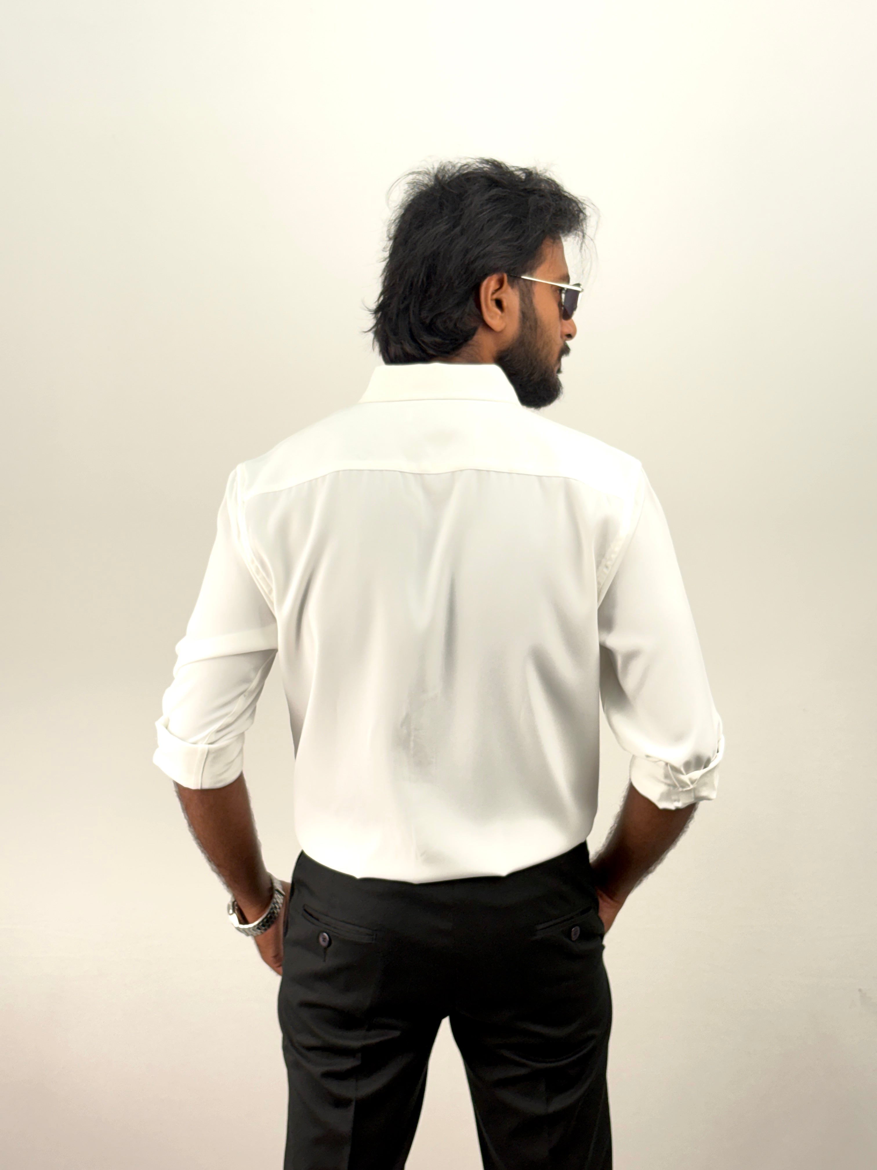White Luxury Plain Shirt