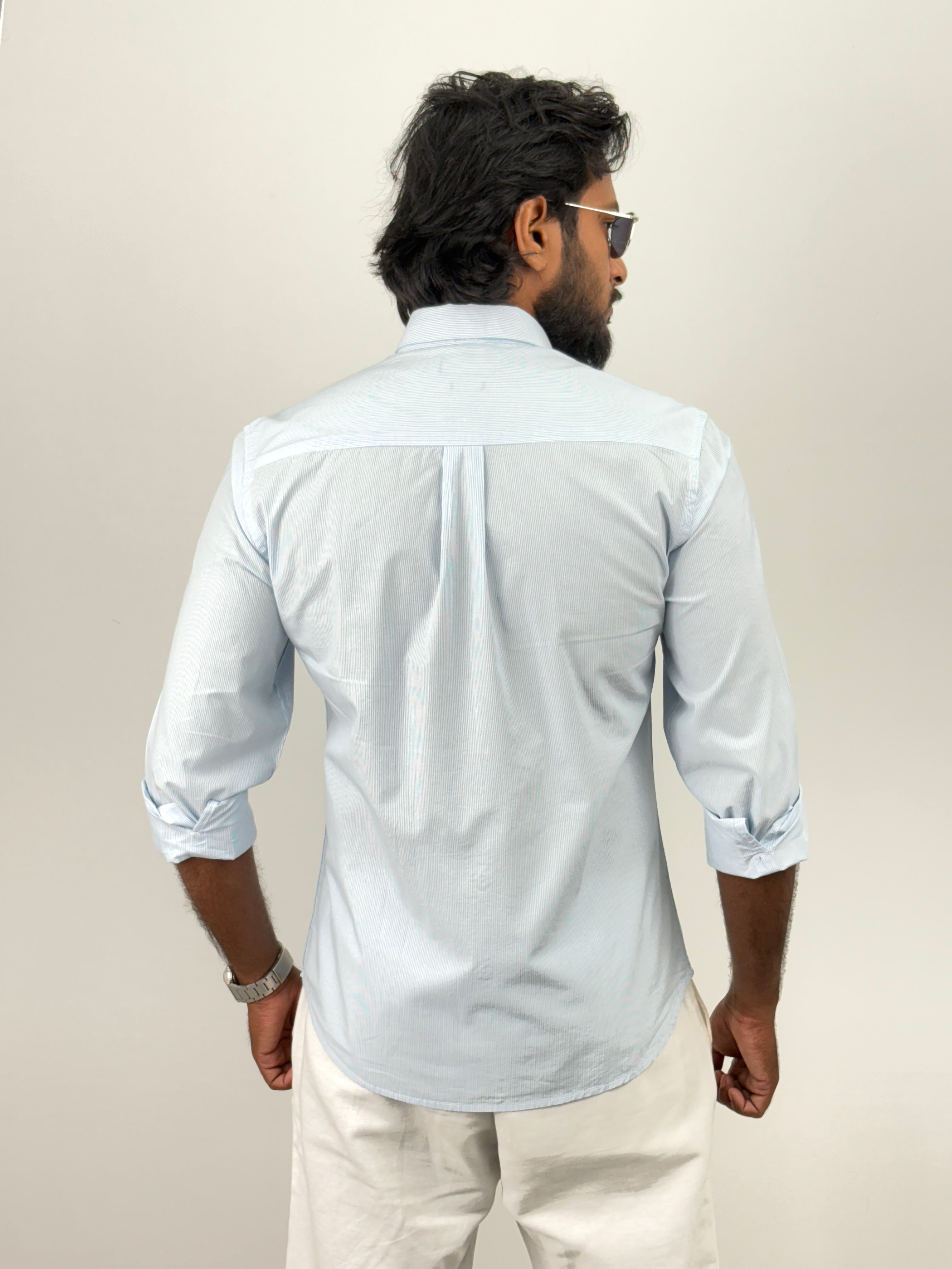 Powder Blue Stripe Shirts