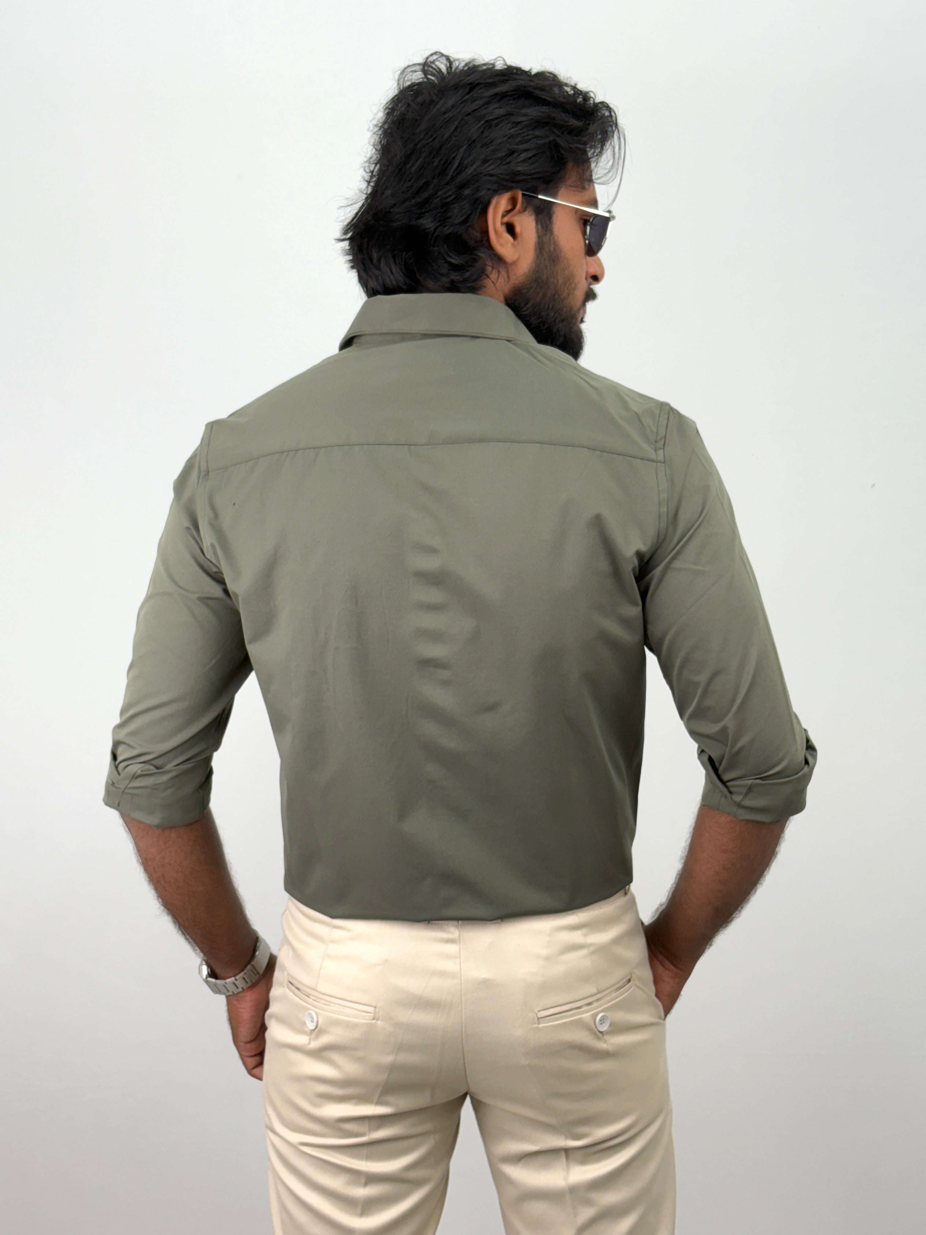 Olive IMP Embroidery Shirt