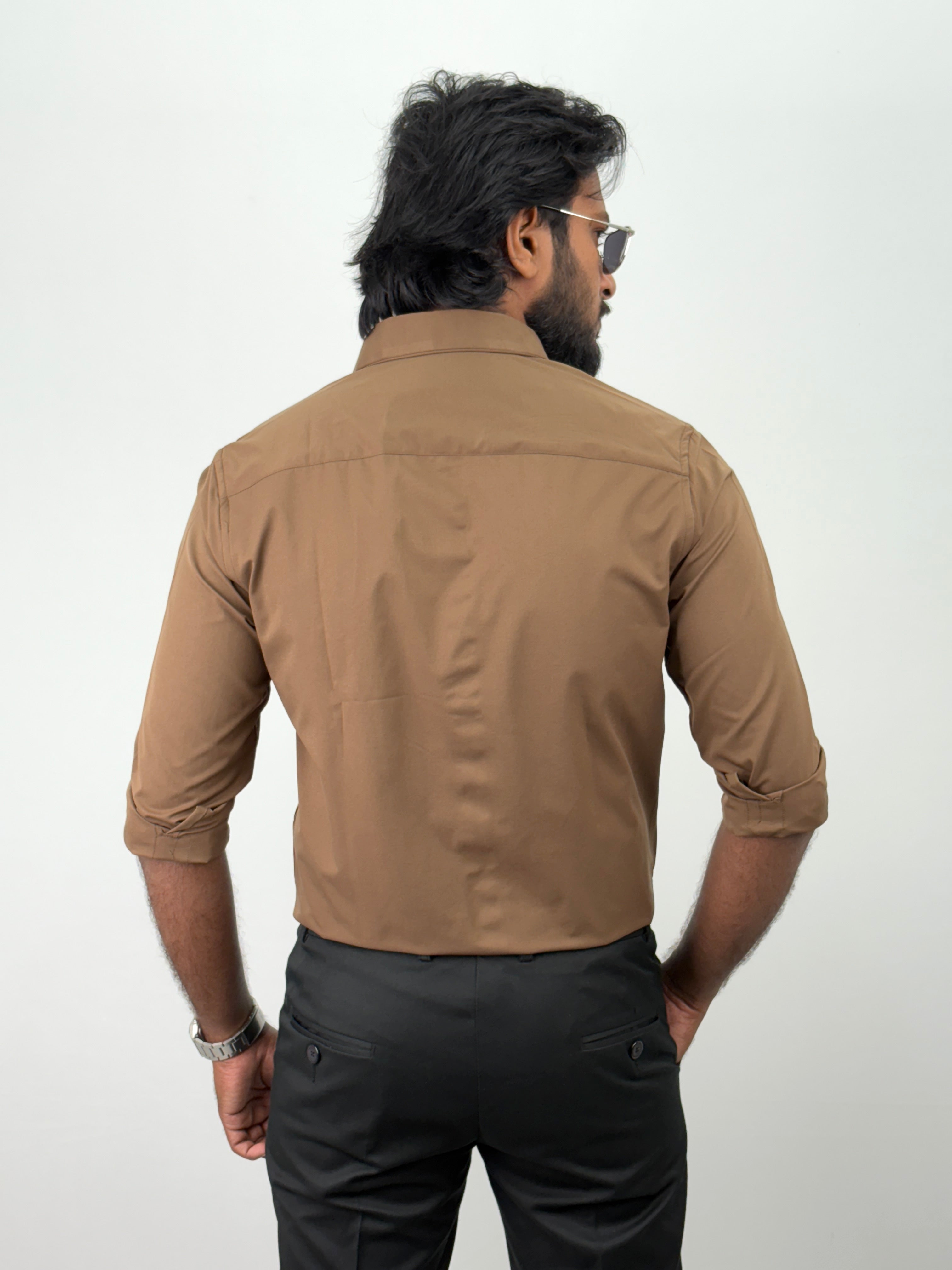 Brown IMP Embroidery Shirt
