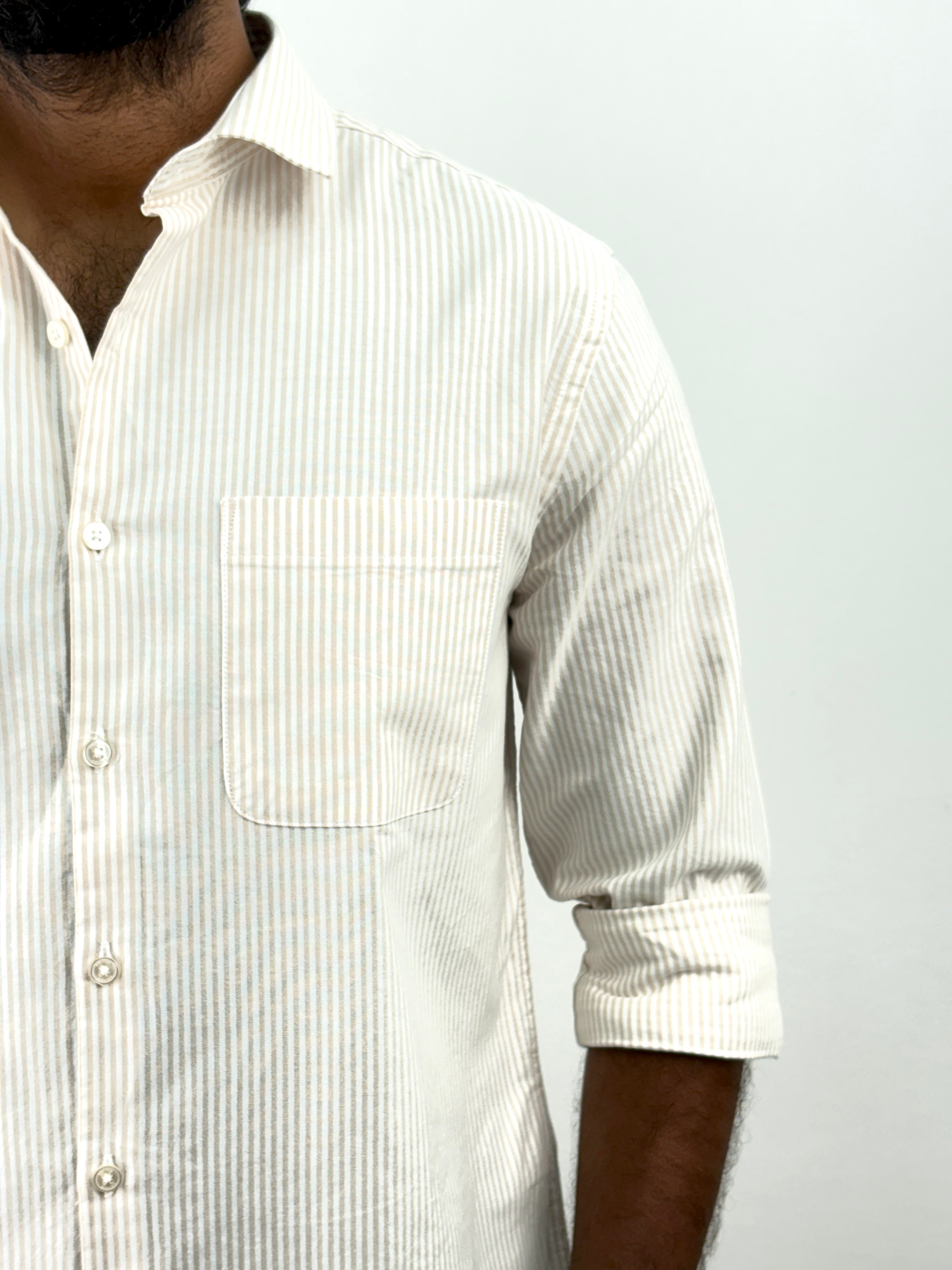 Beige Stripe Shirt