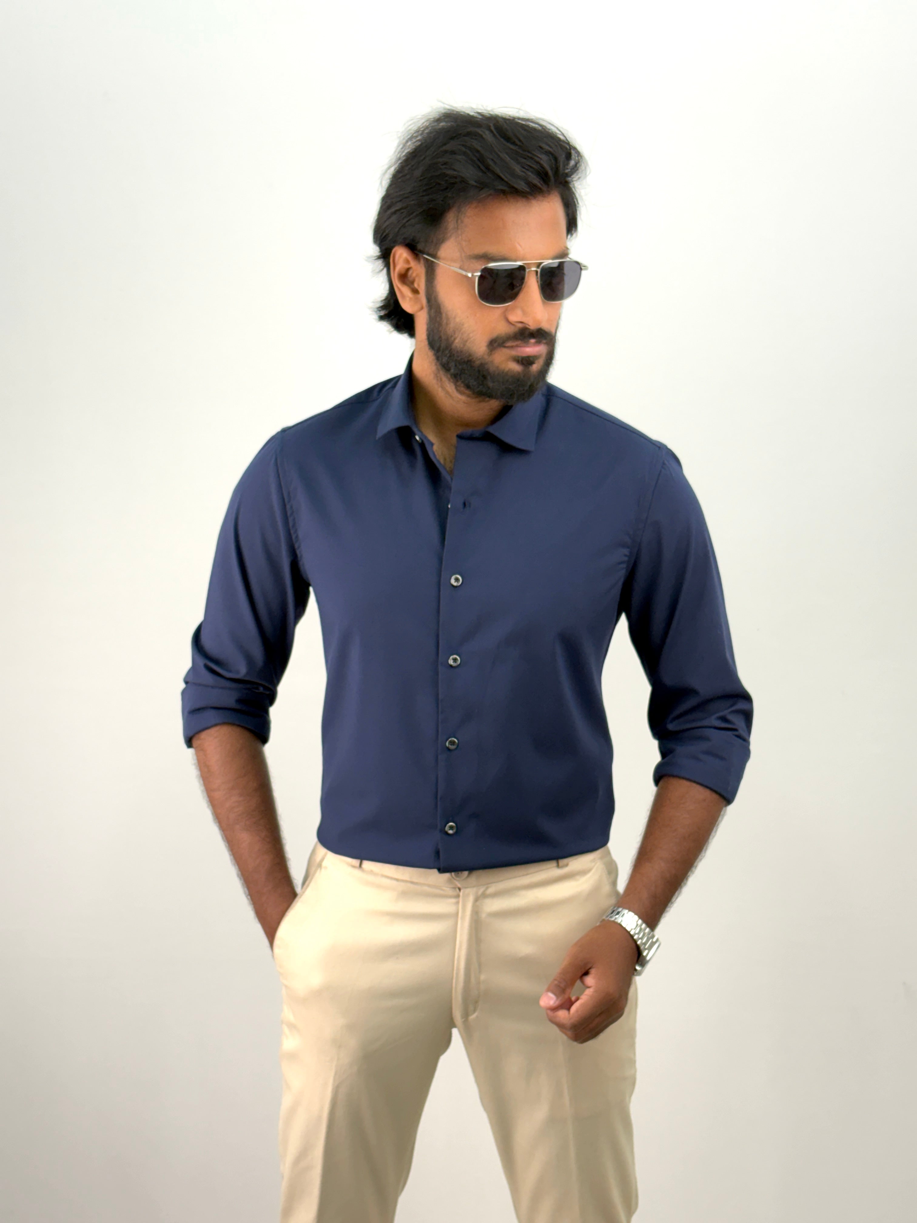 Navy Liquid Shirt