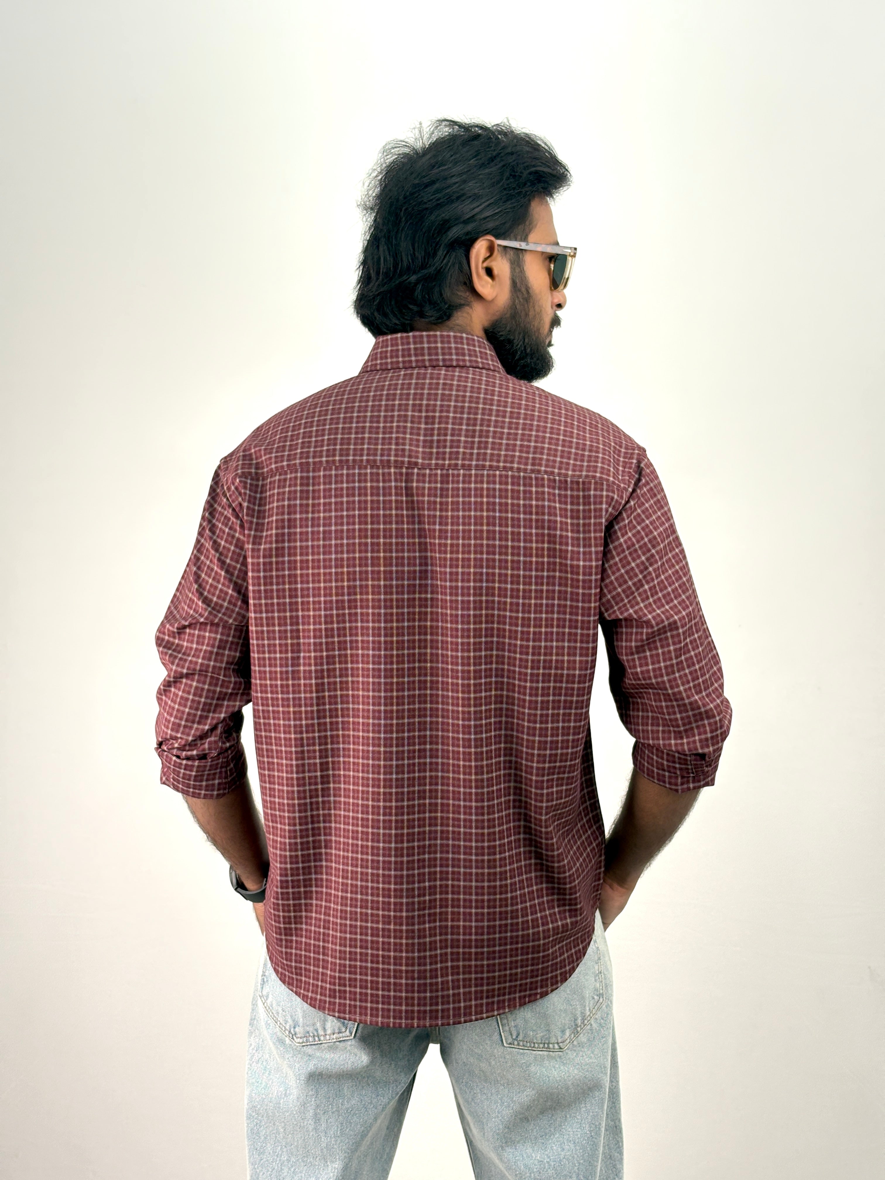 Maroon Flannel Shirt
