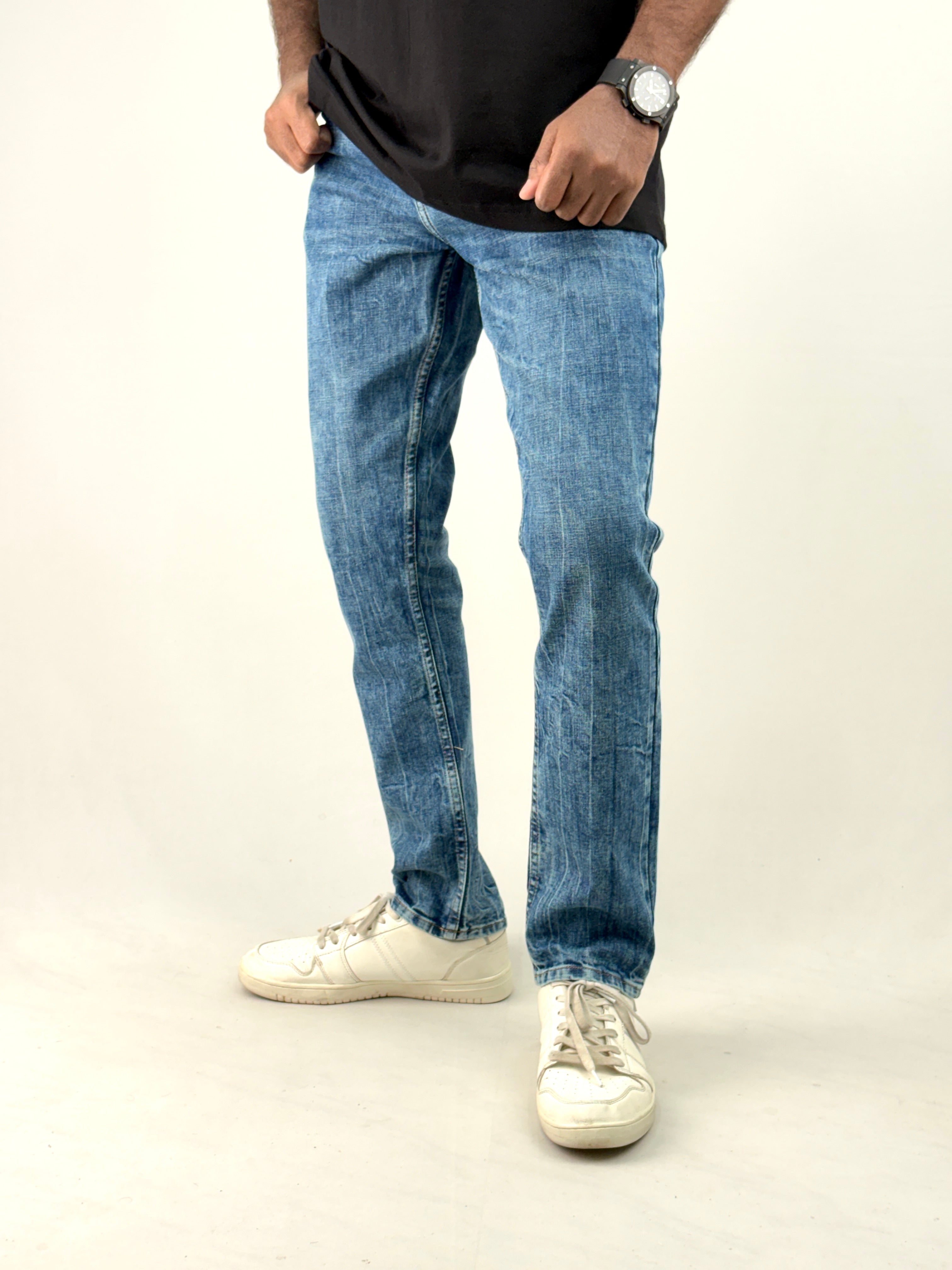 Blue Ankle Fit Jean