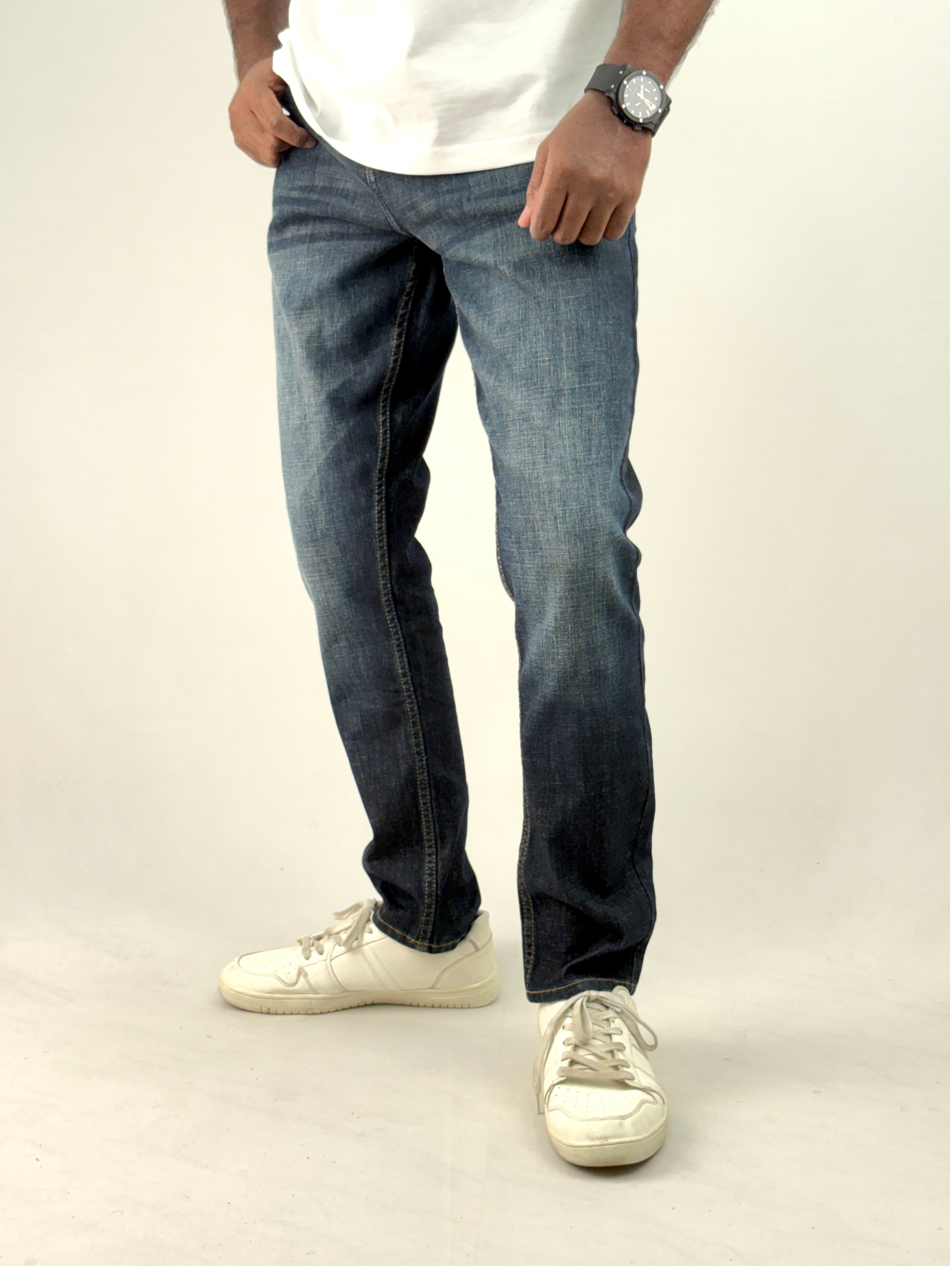 Dark Blue Ankle Fit Jean