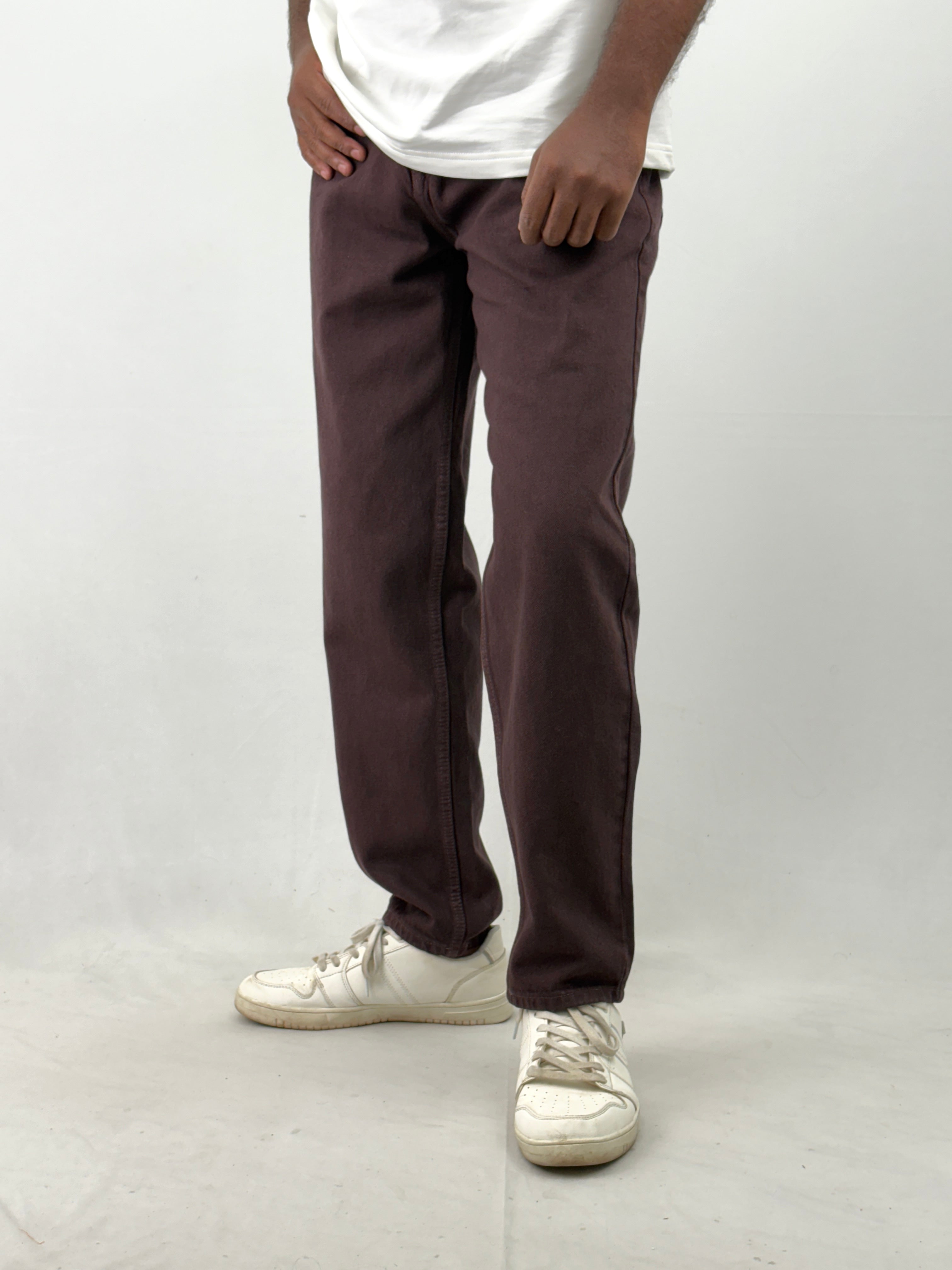 Brown Semi Baggy Jeans