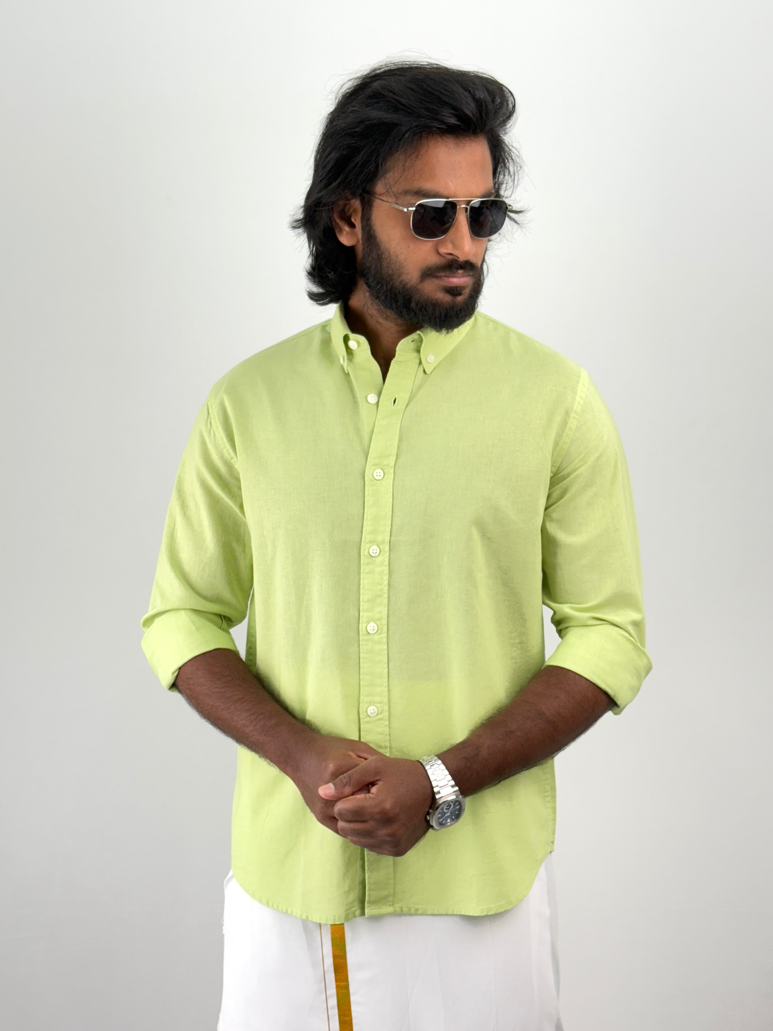 Light Green Linen Shirt 1