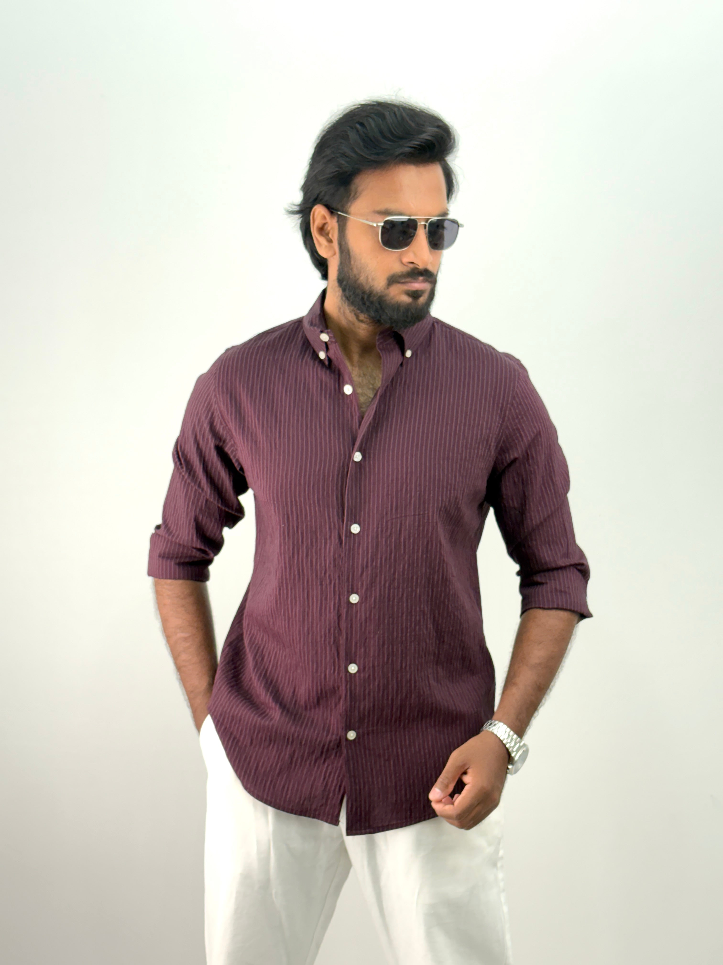 Wine IMP Stripe Shirt