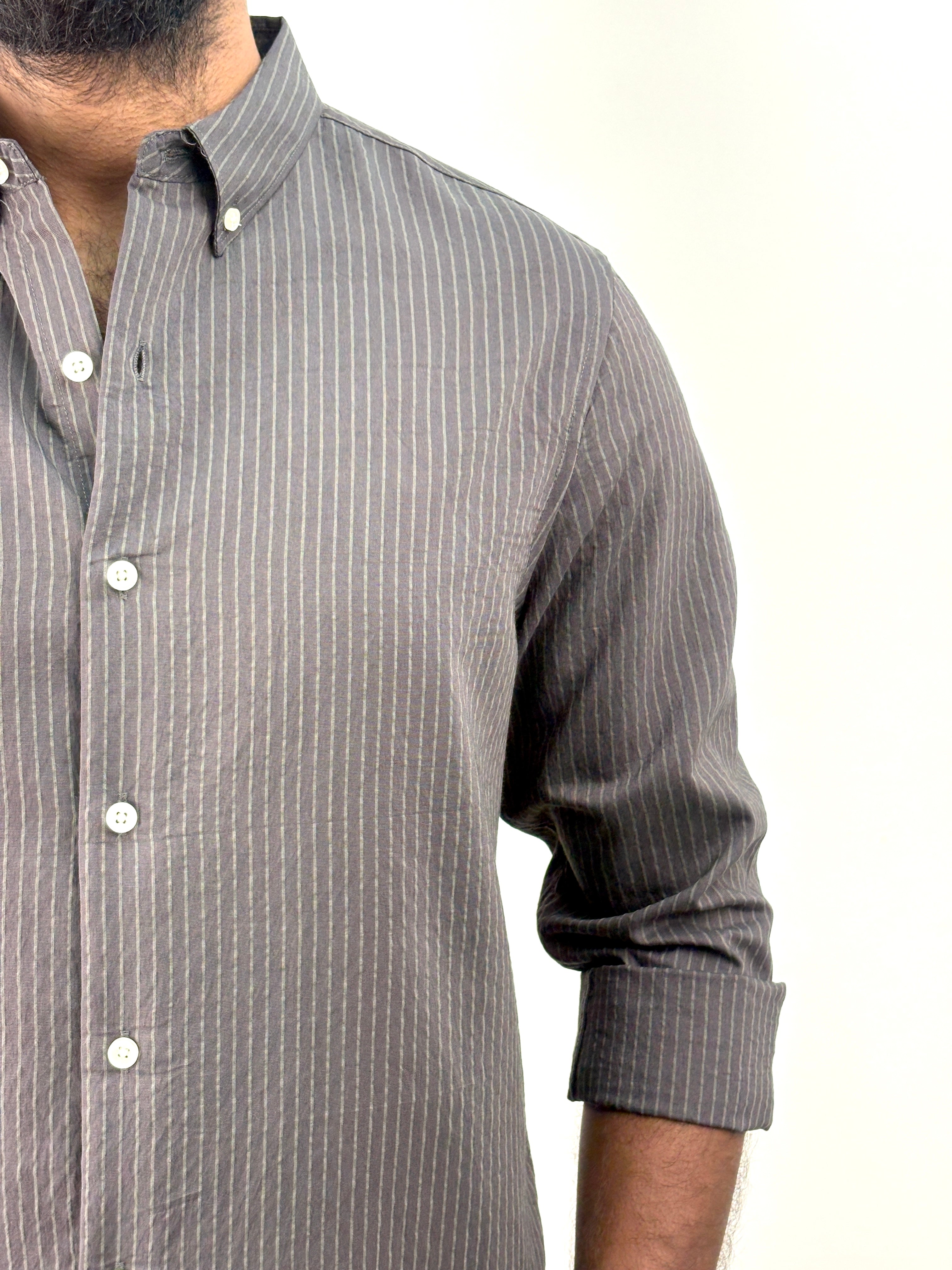 Grey IMP Stripe Shirt