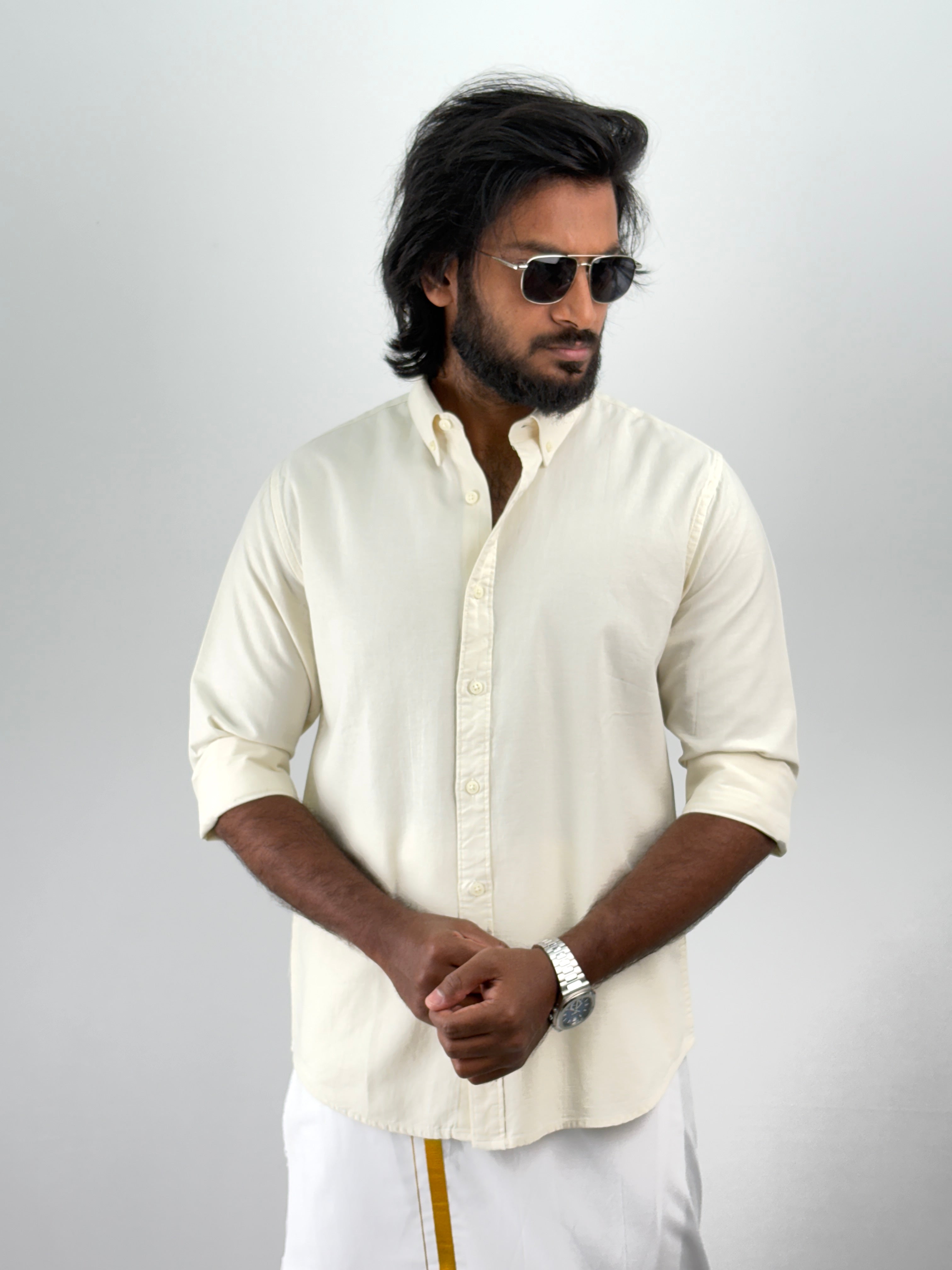 Cream Linen Shirt 1