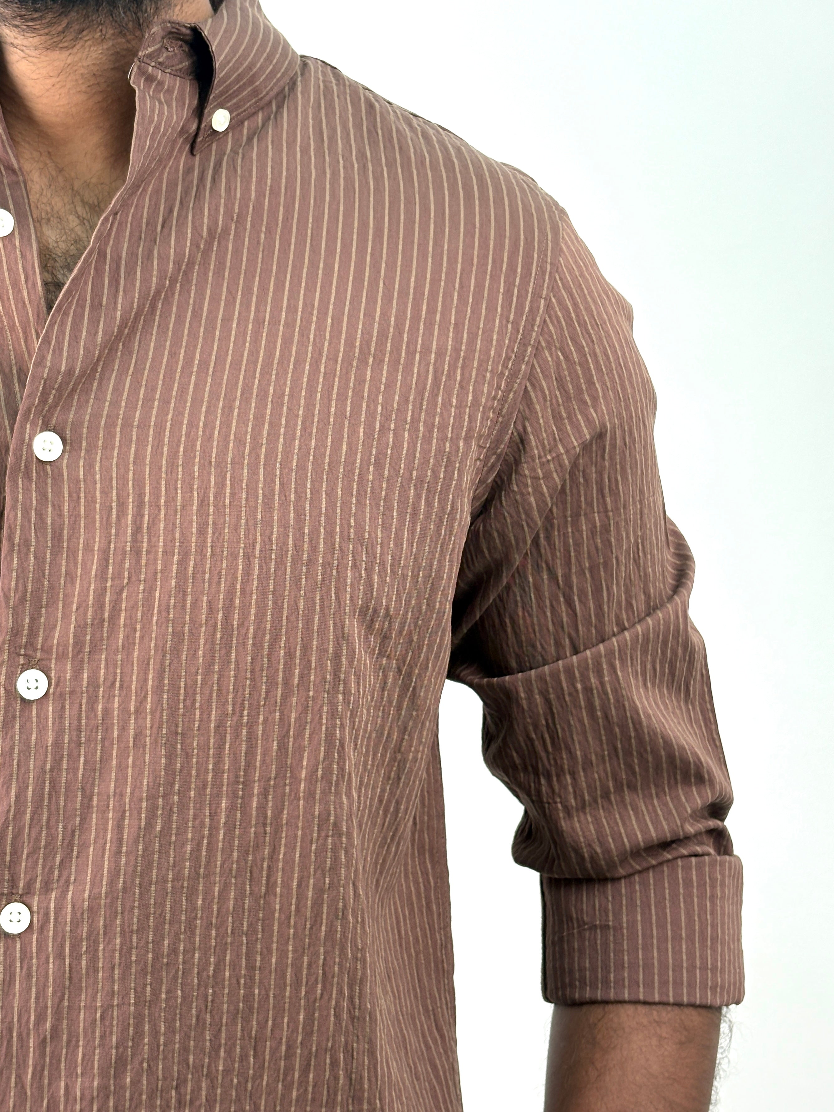 Brown IMP Stripe Shirt