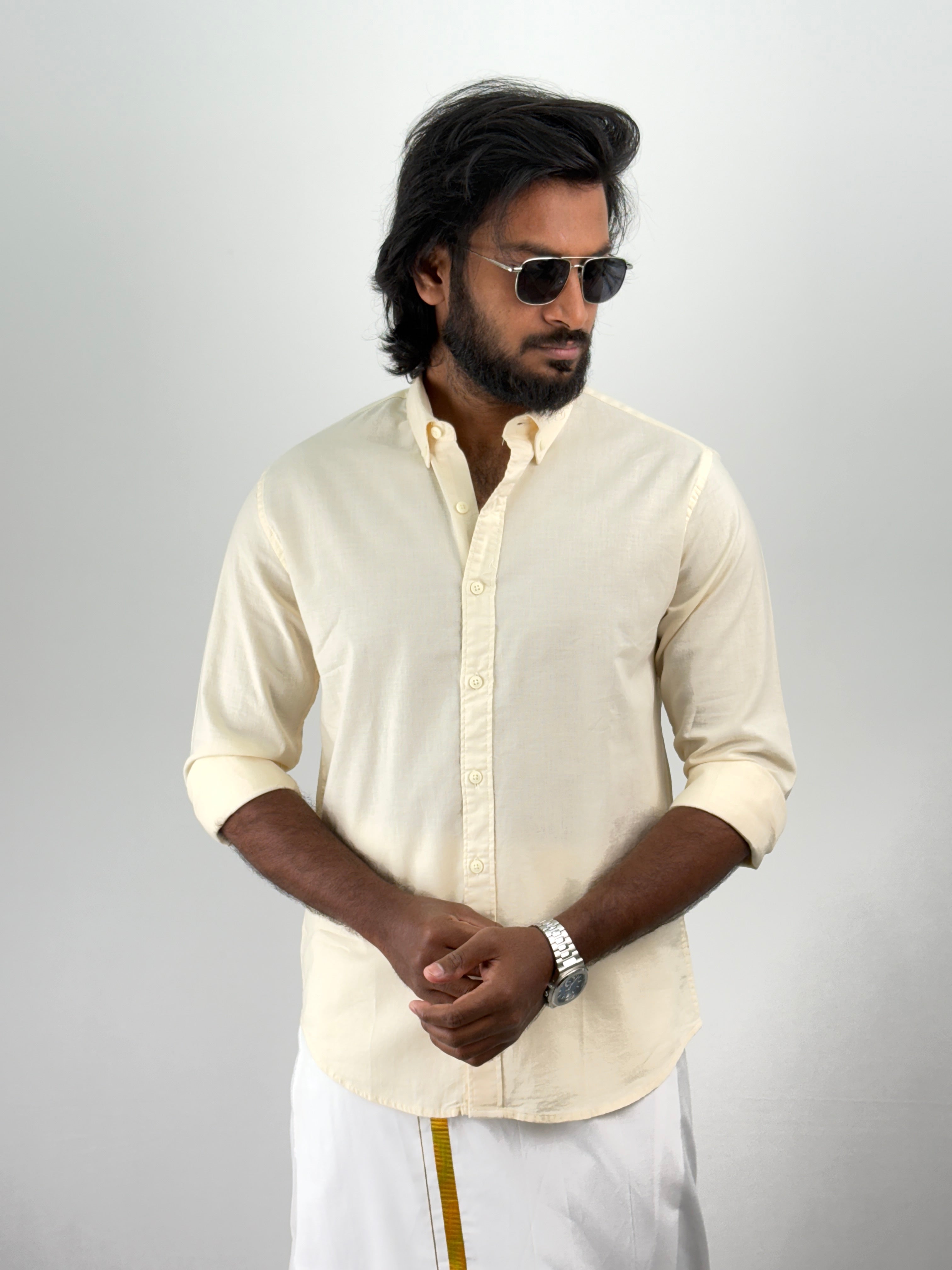 Light Cream Linen Shirt 1