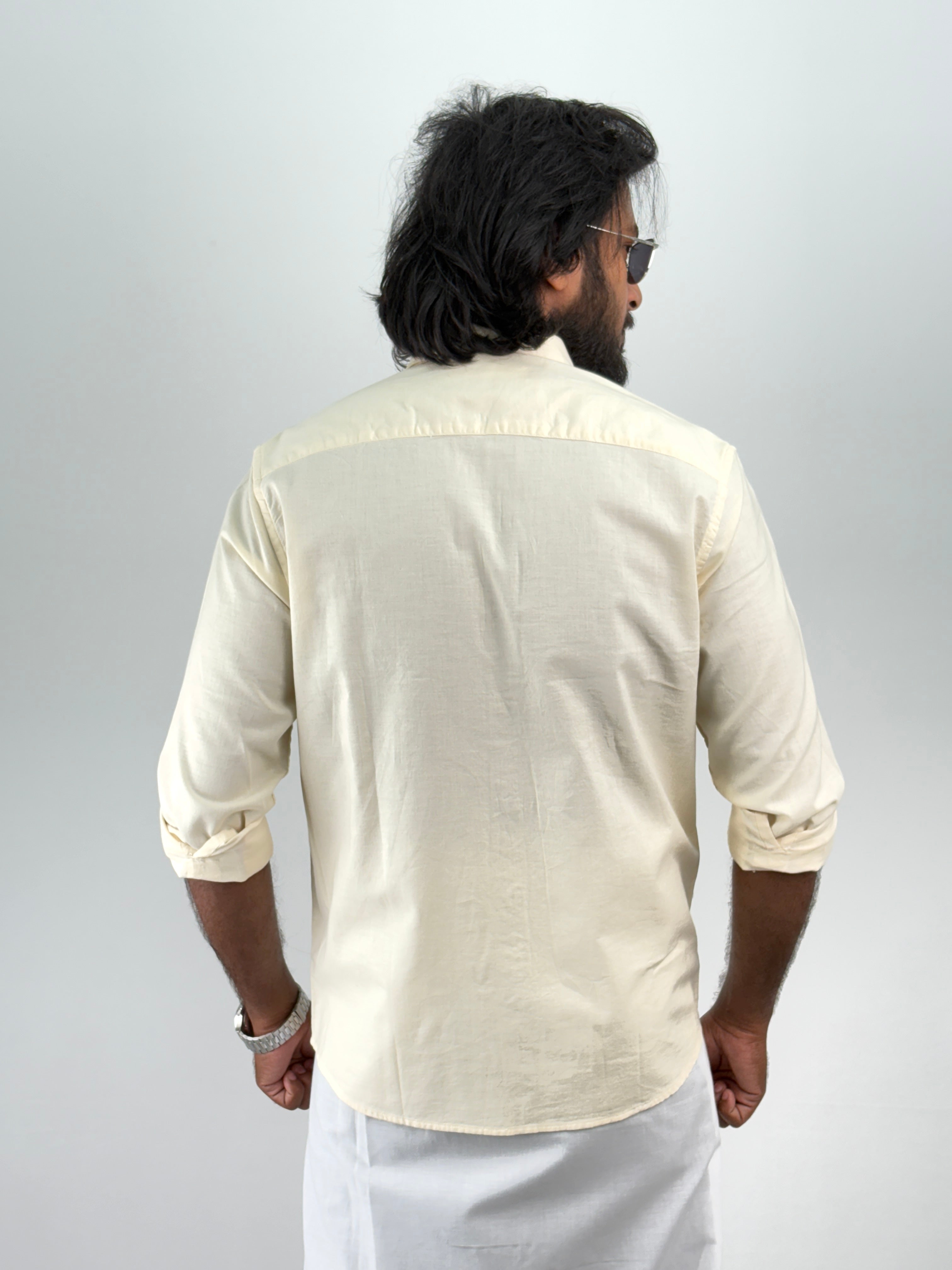 Light Cream Linen Shirt 1