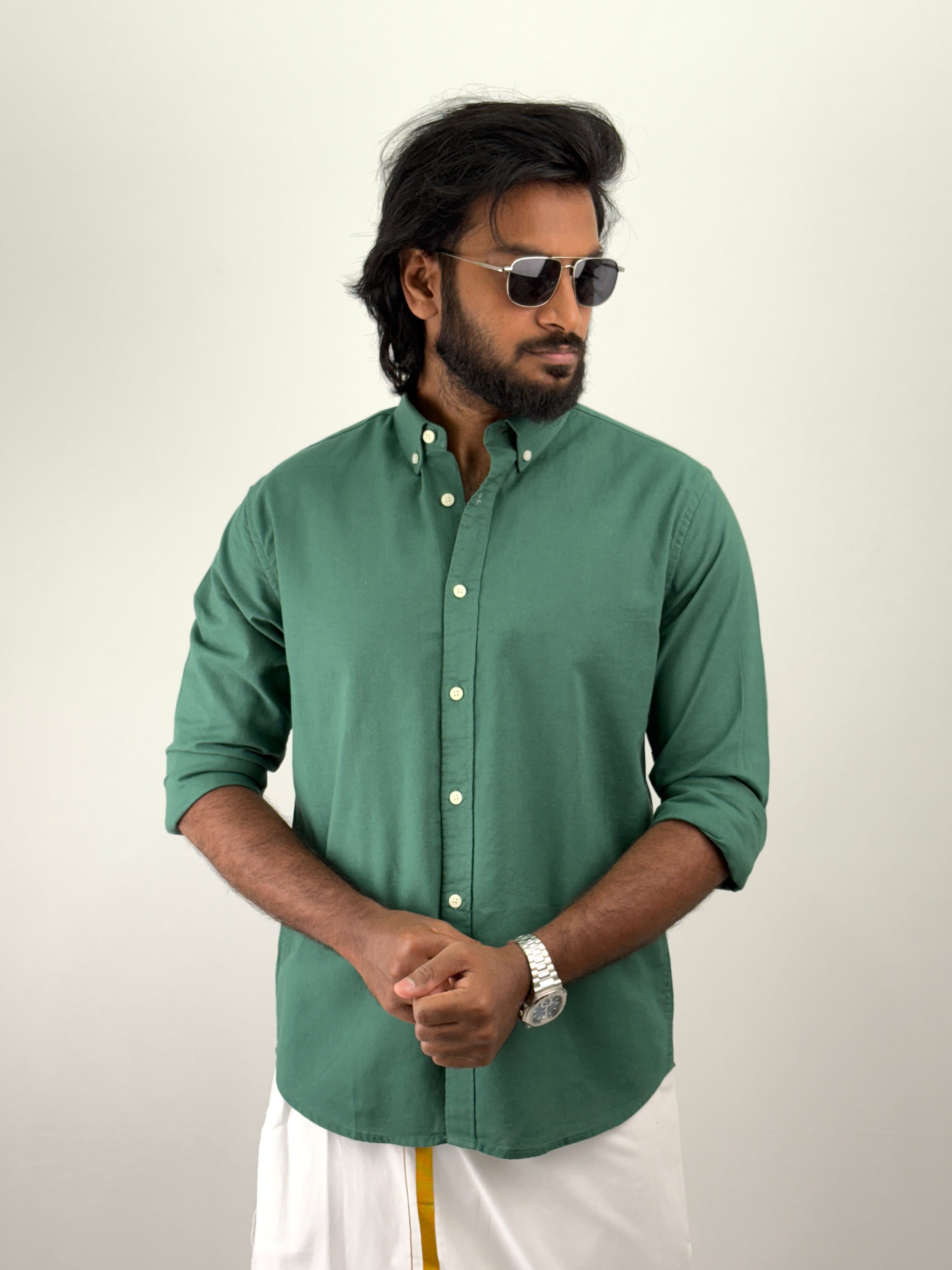 Green Linen Shirt 1