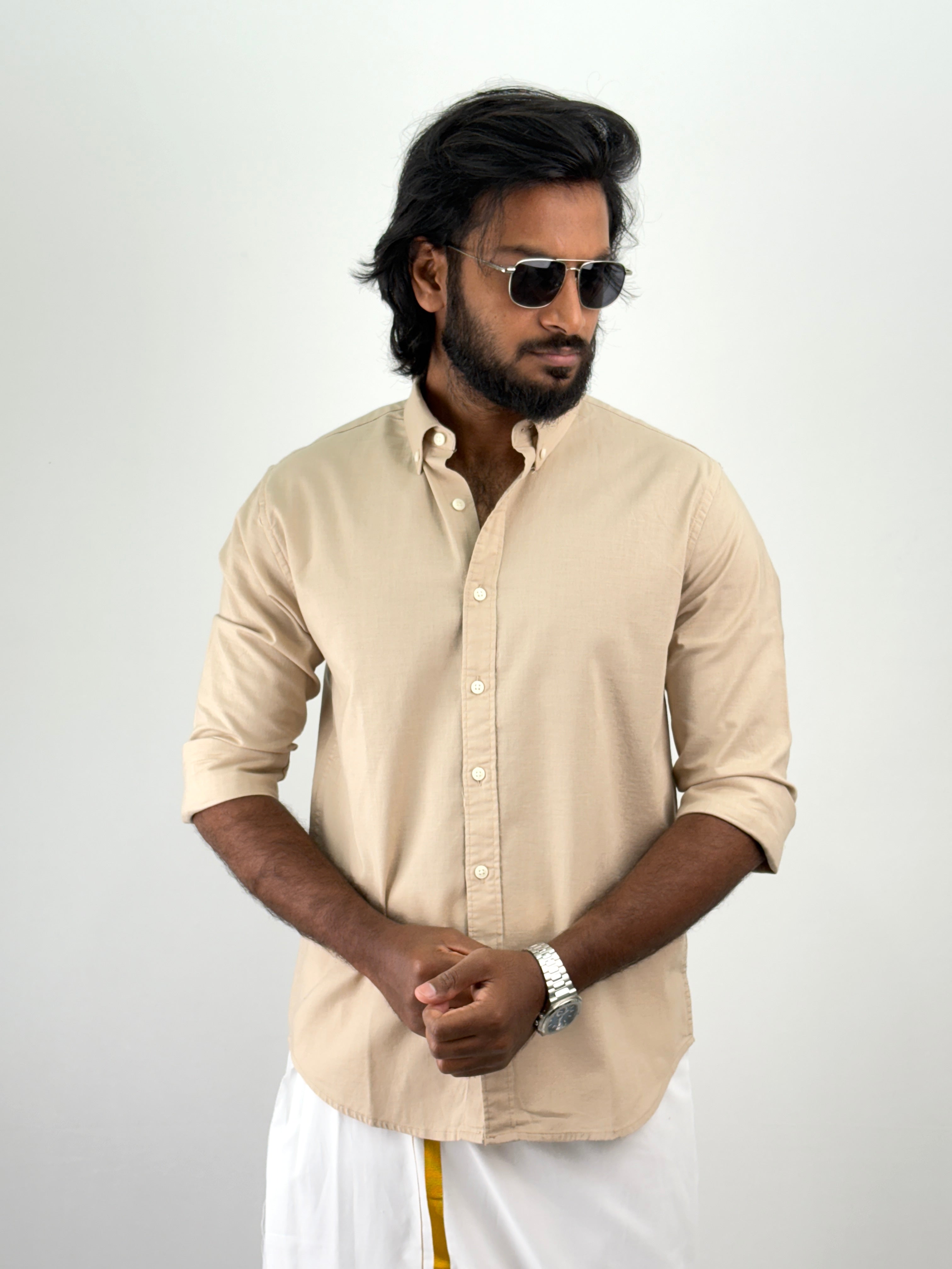 Beige Linen Shirt 1