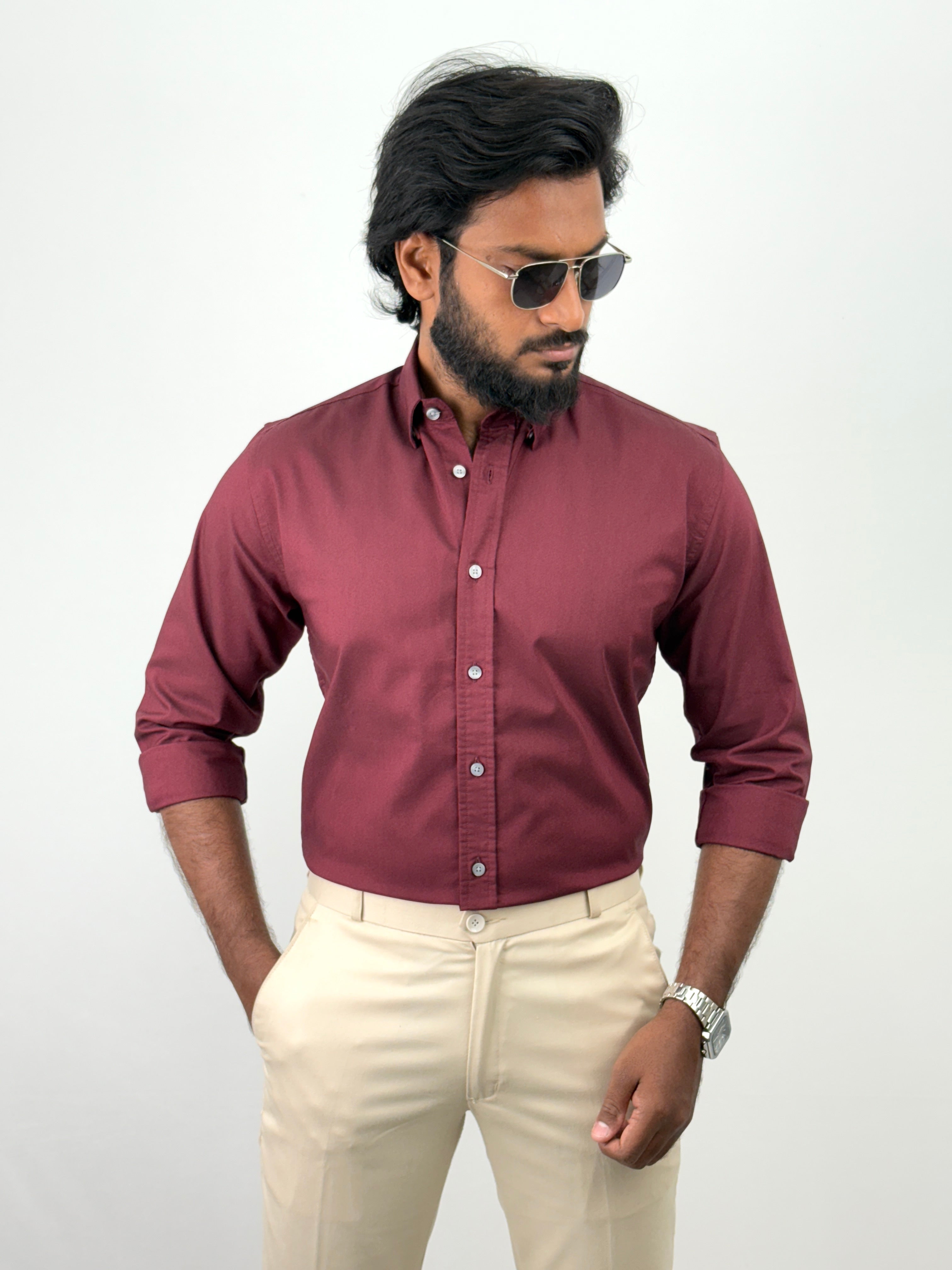 Maroon Formal Shirt