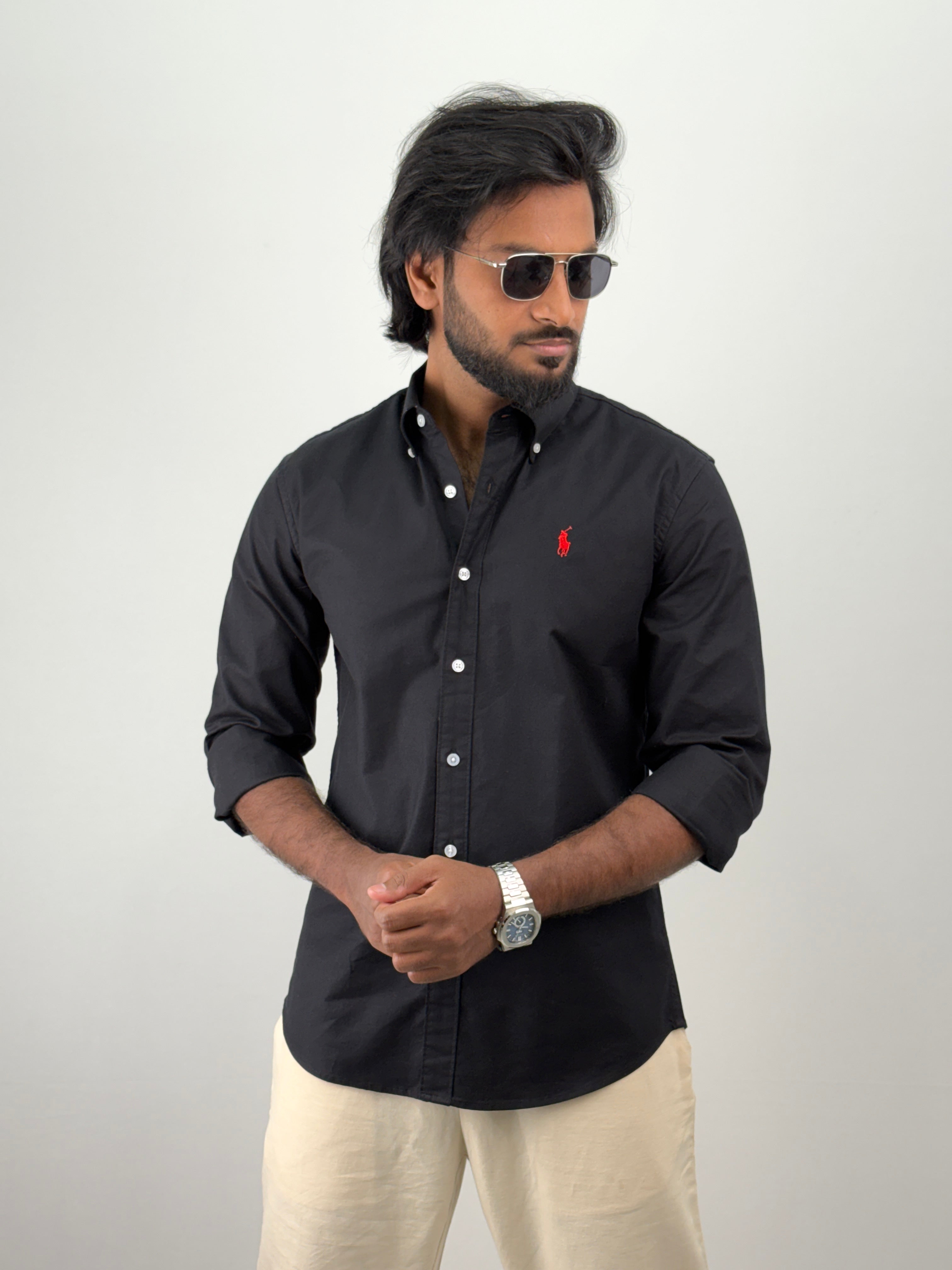 Black Plain Shirt