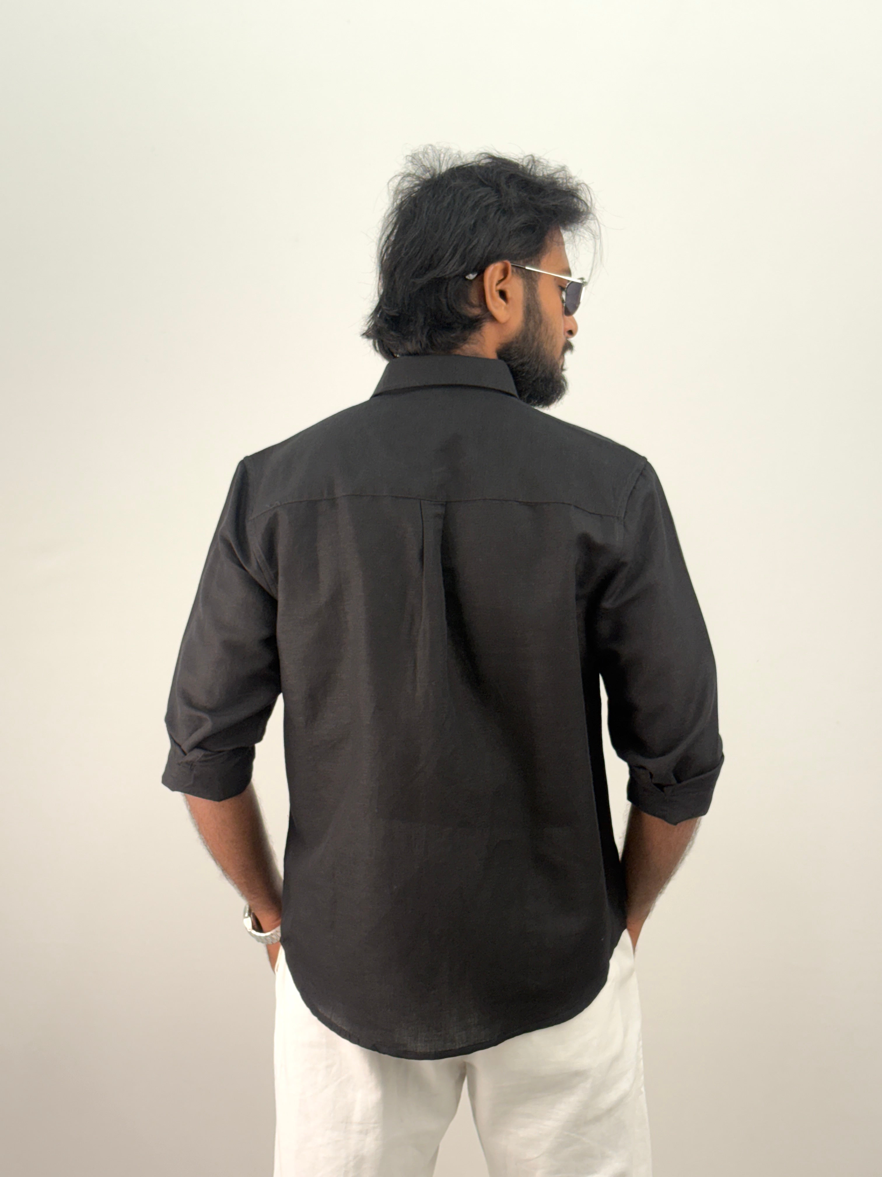 Black Linen Shirt