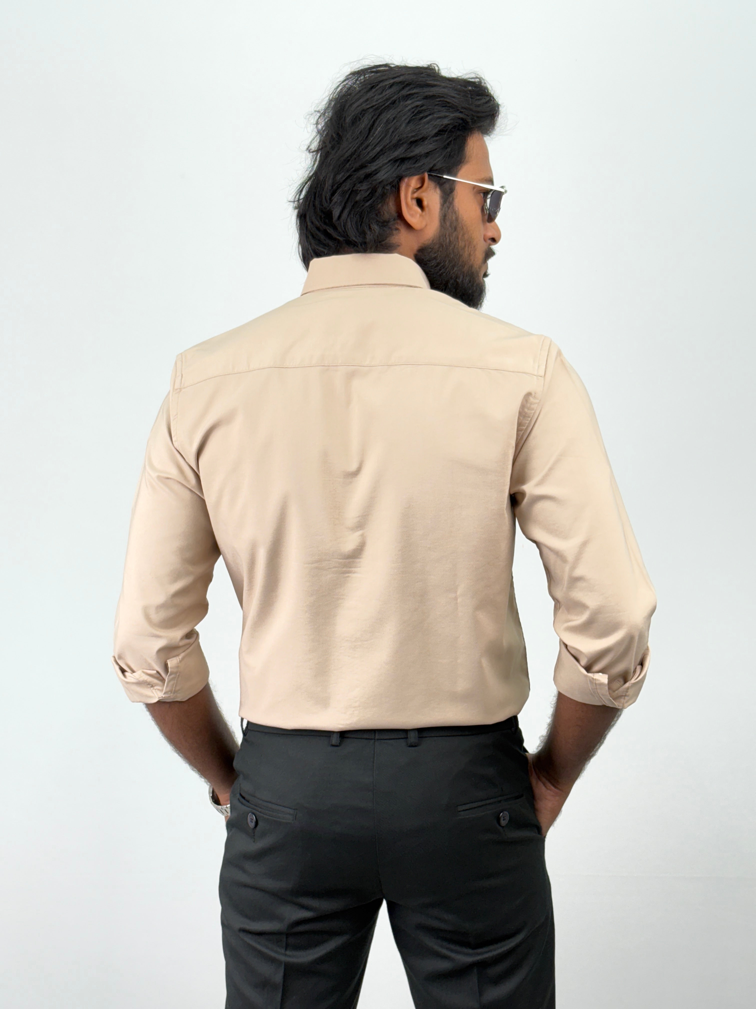 Beige Formal Shirt