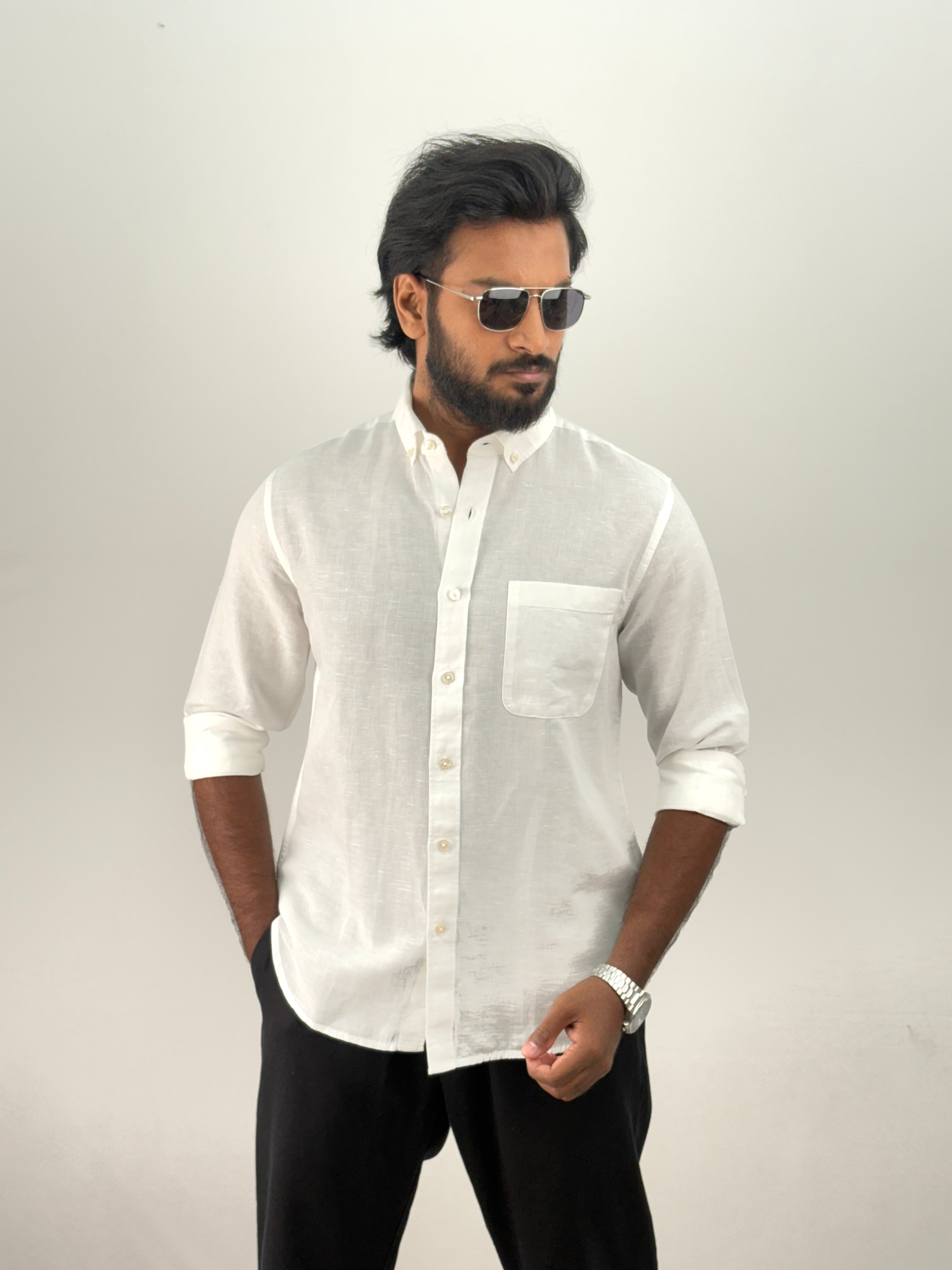 White Linen Shirt
