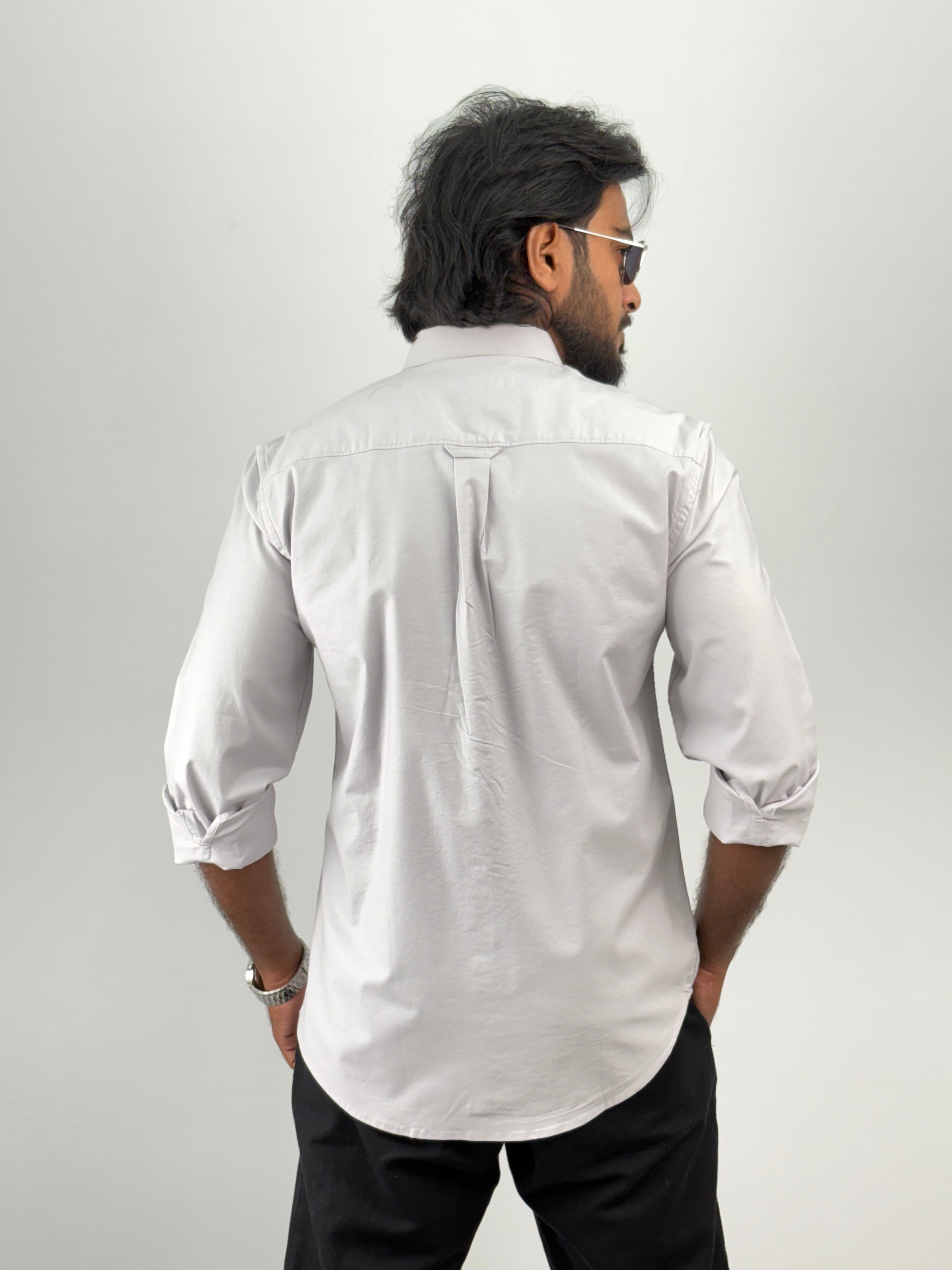 Light Grey Plain Shirt