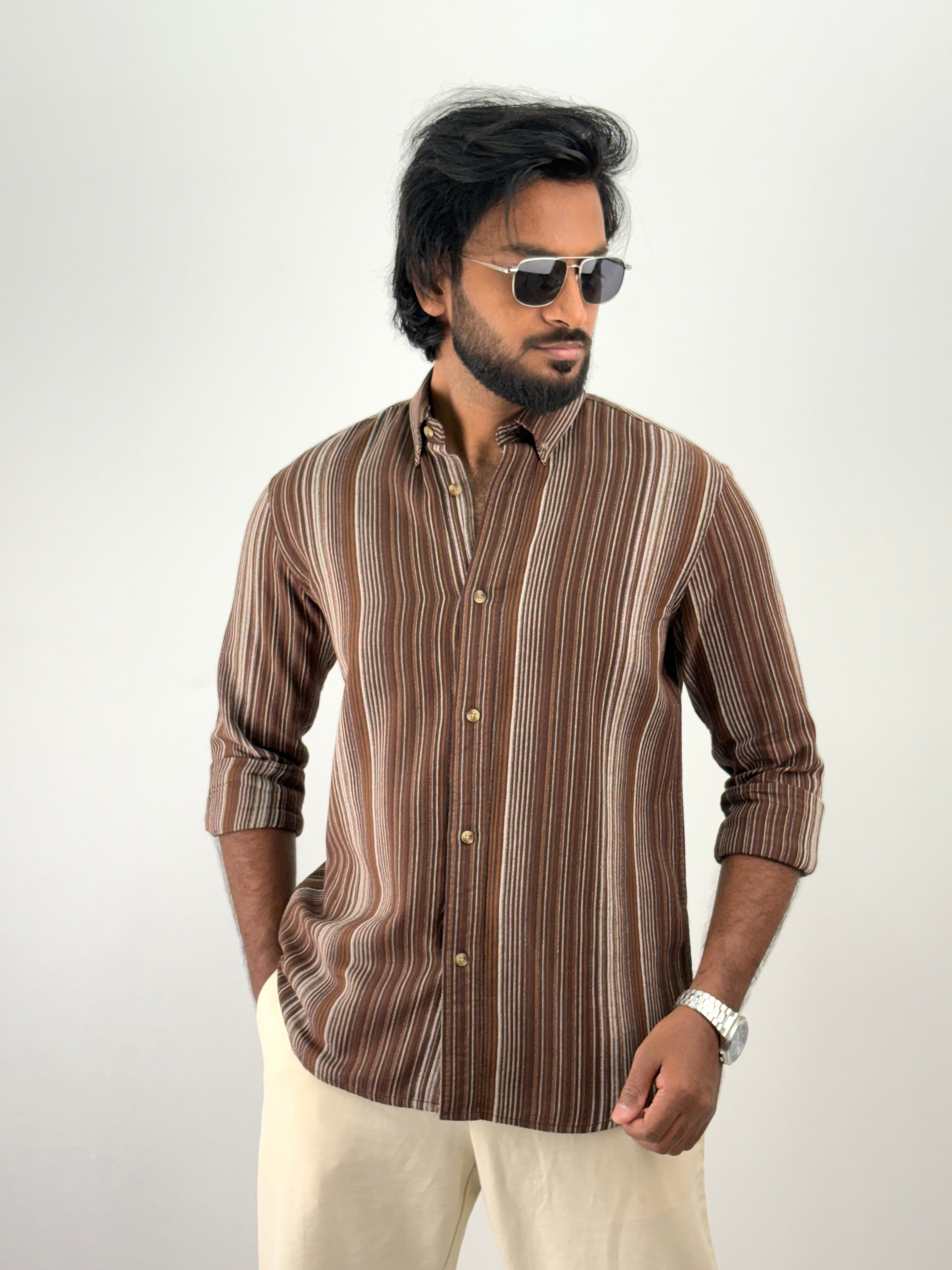 Brown Stripe Shirt