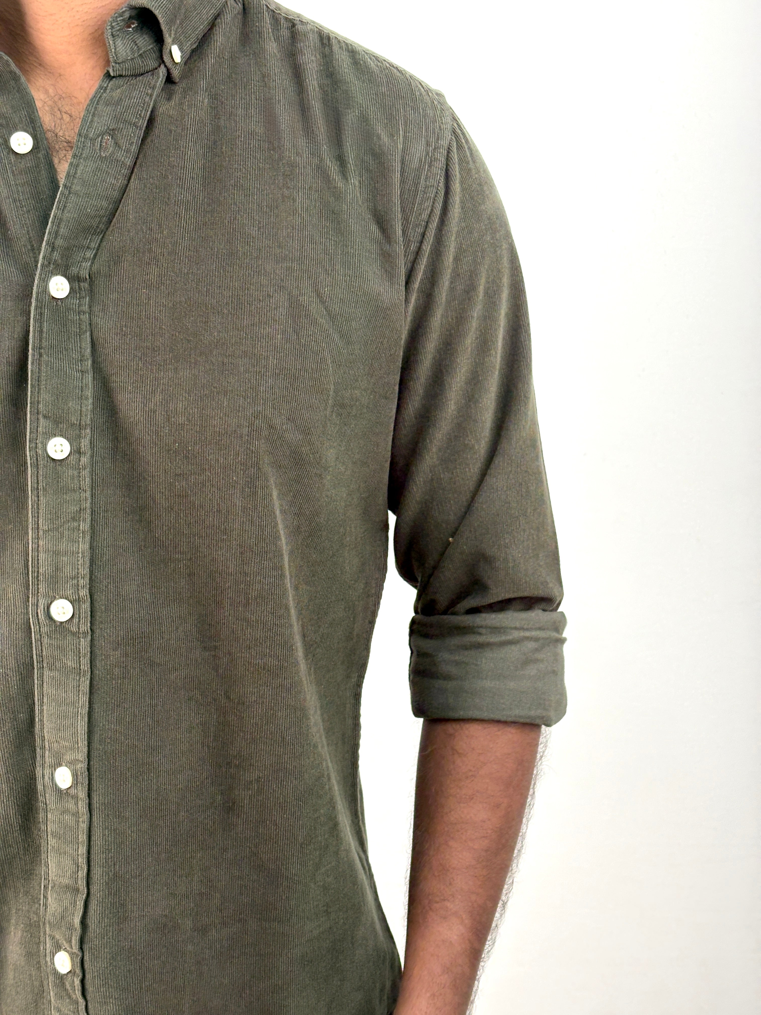 Dark Green Corduroy Shirt