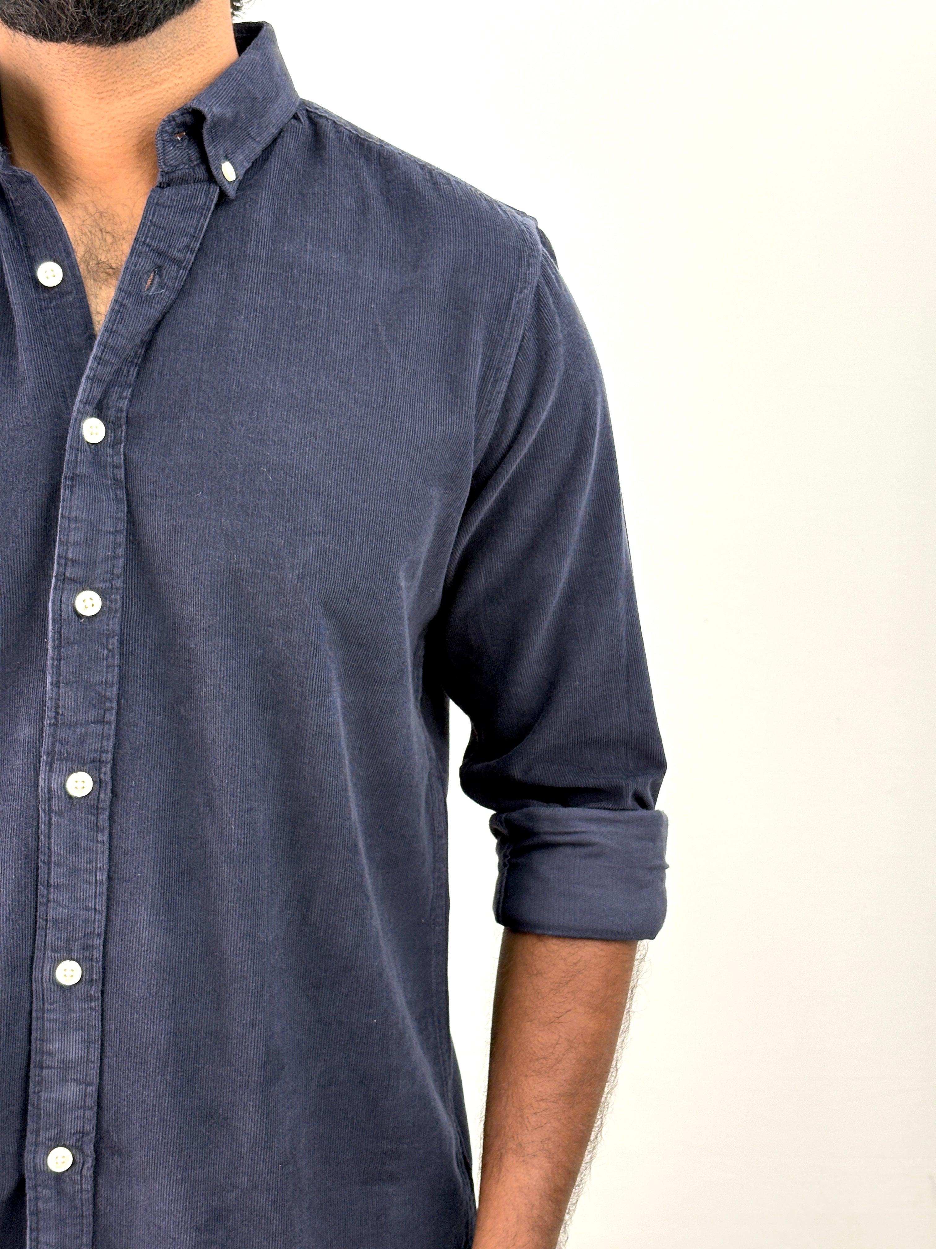 Navy Corduroy Shirt