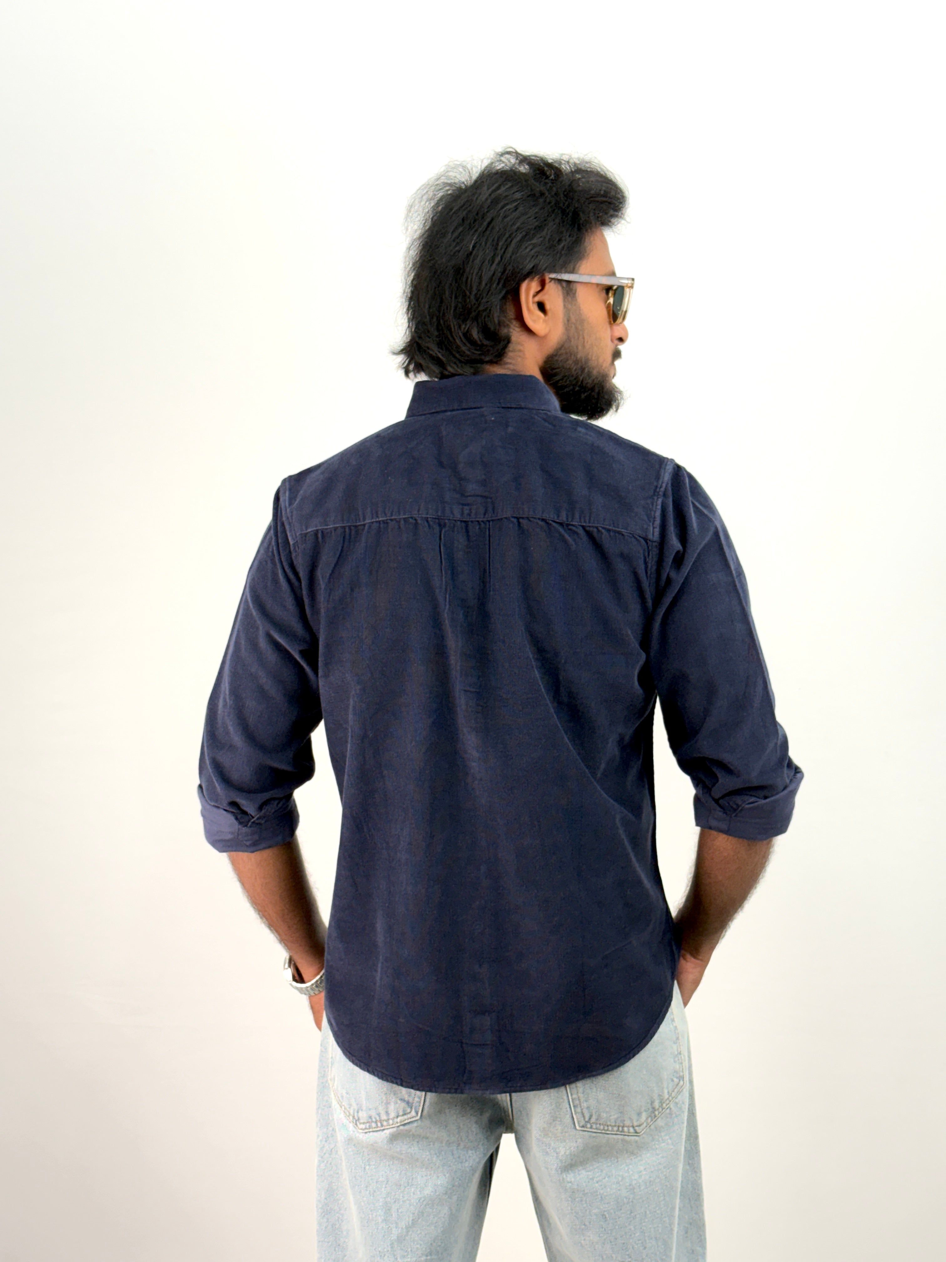 Navy Corduroy Shirt