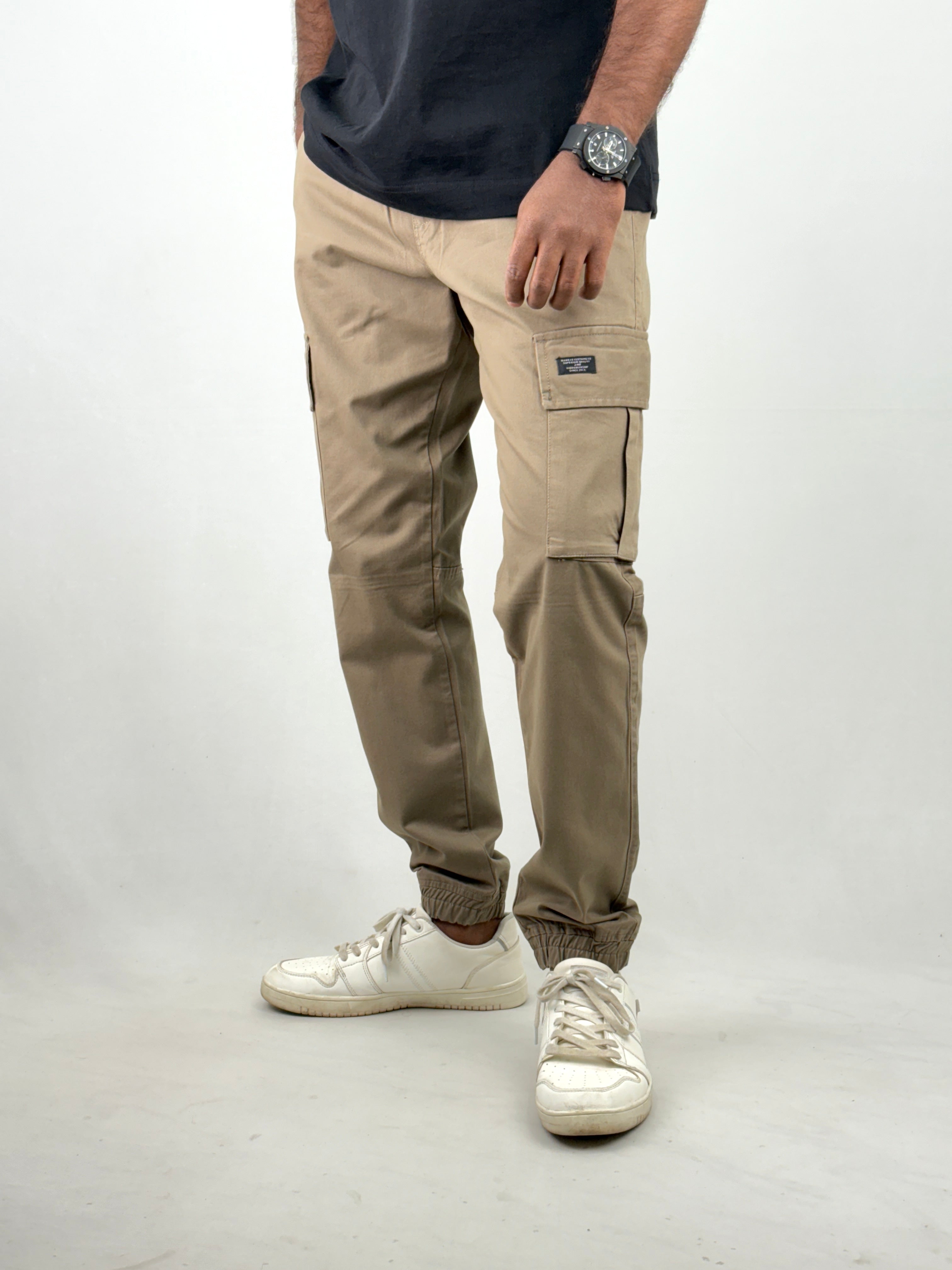 Light Brown Cargo Joggers