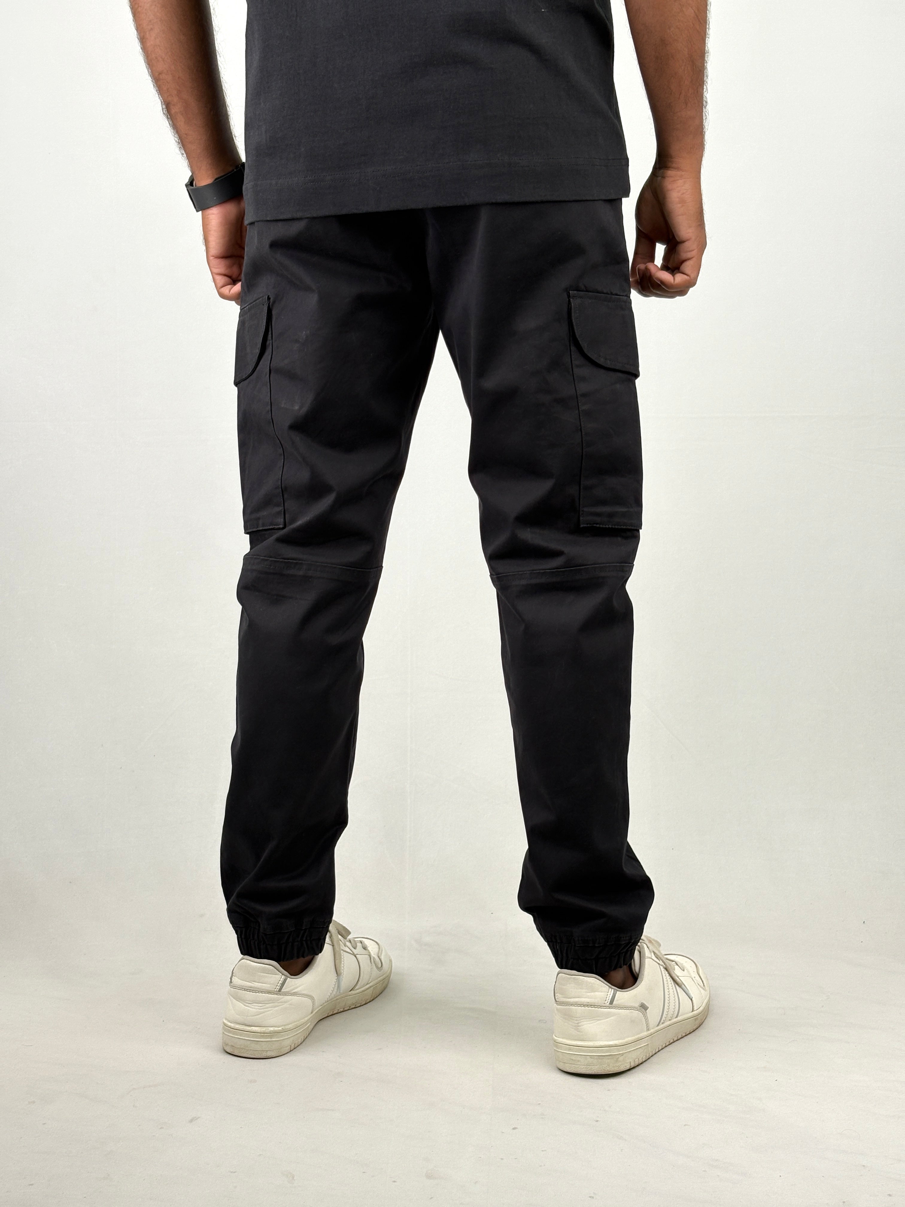 Black Cargo Joggers