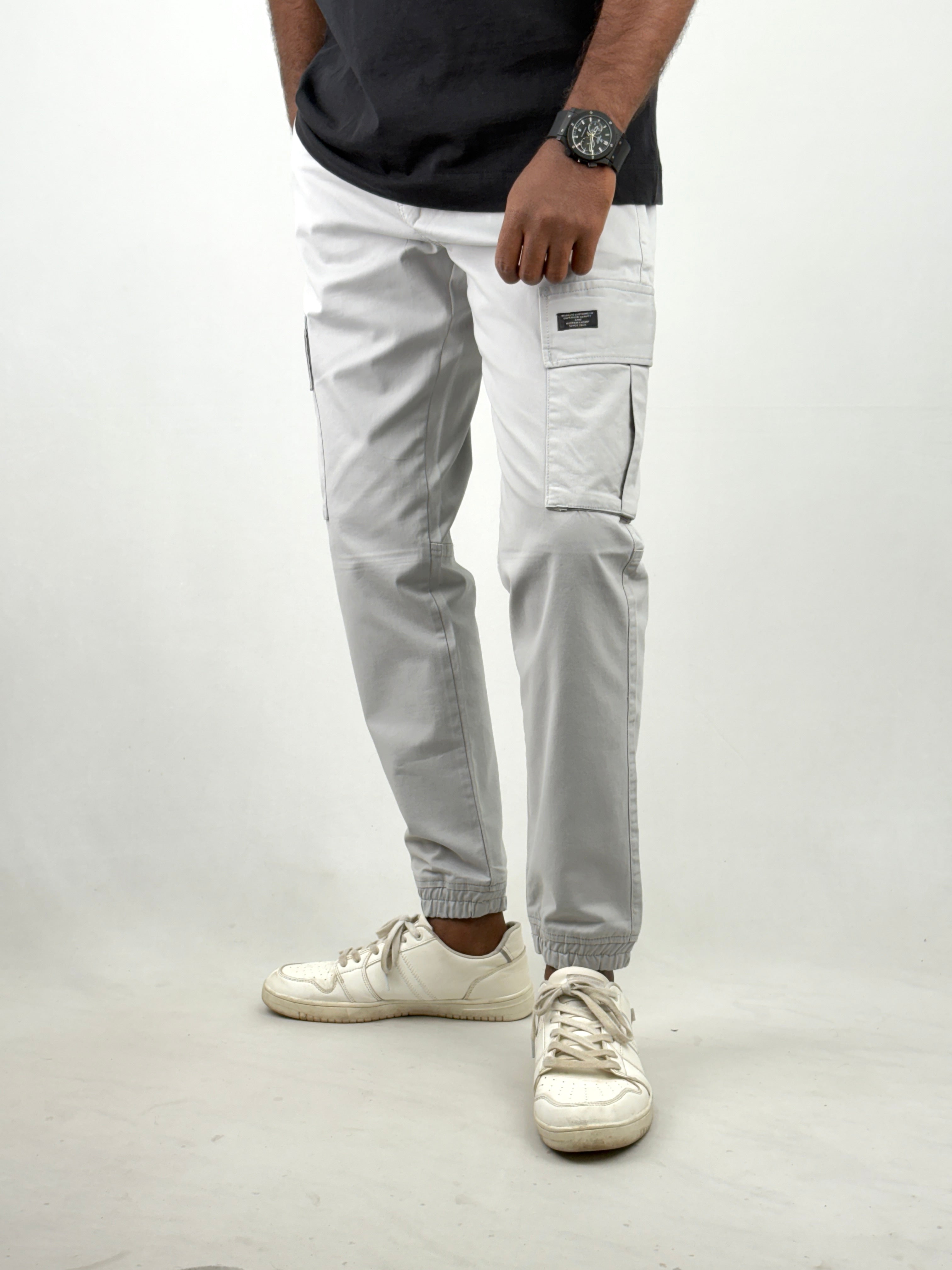 Light Grey Cargo Joggers