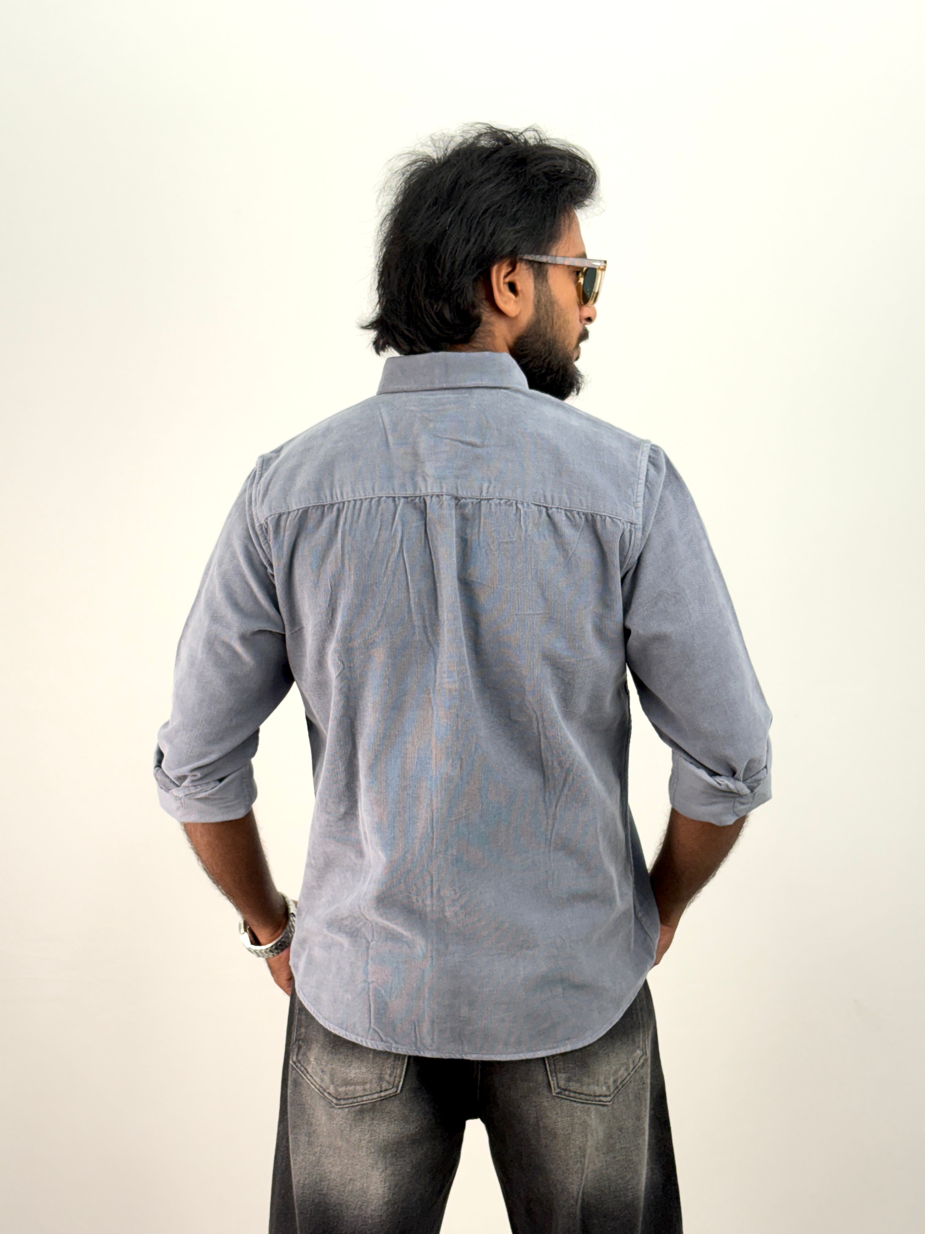 Grey Corduroy Shirt
