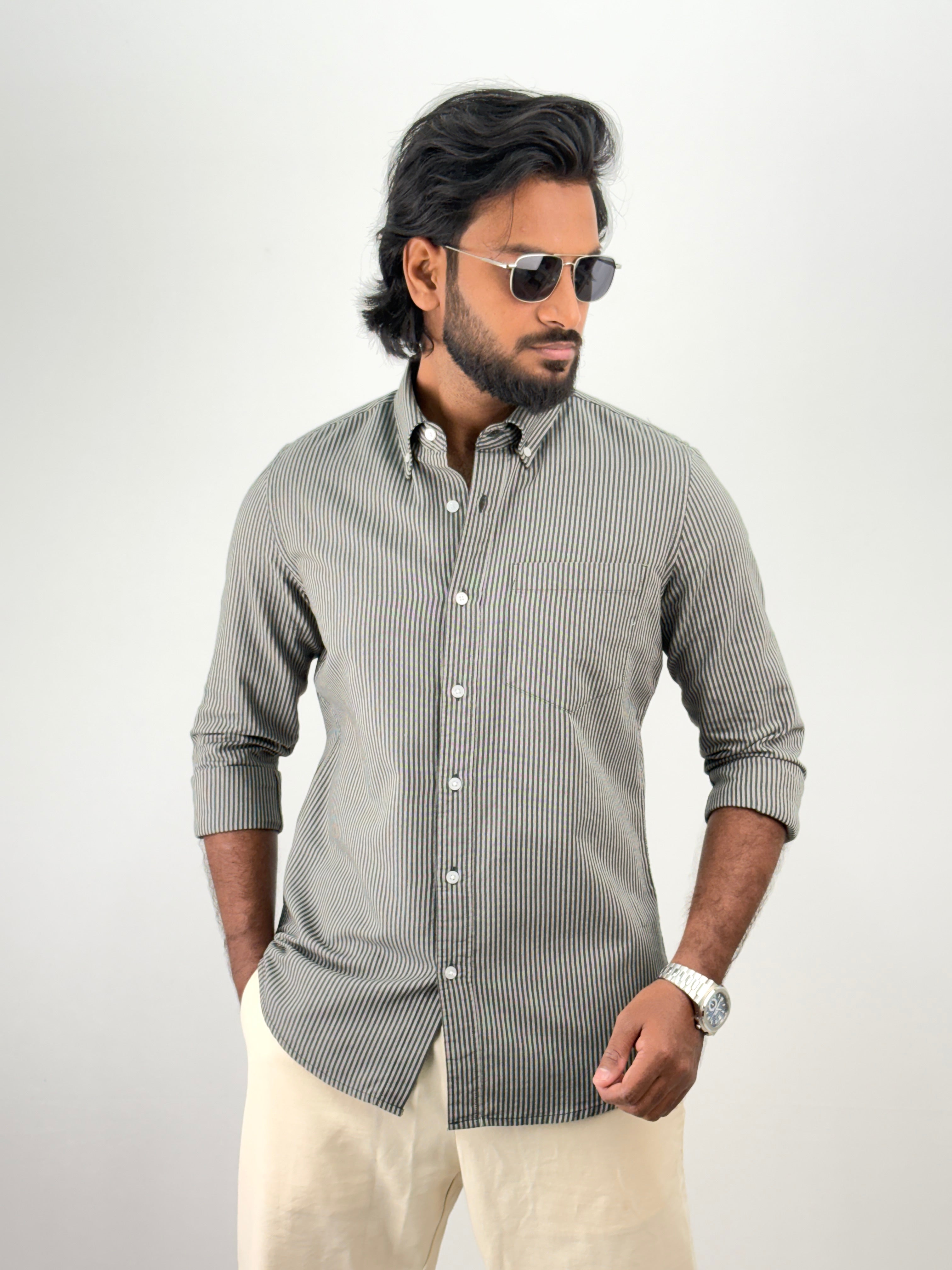 Green Stripe Shirts