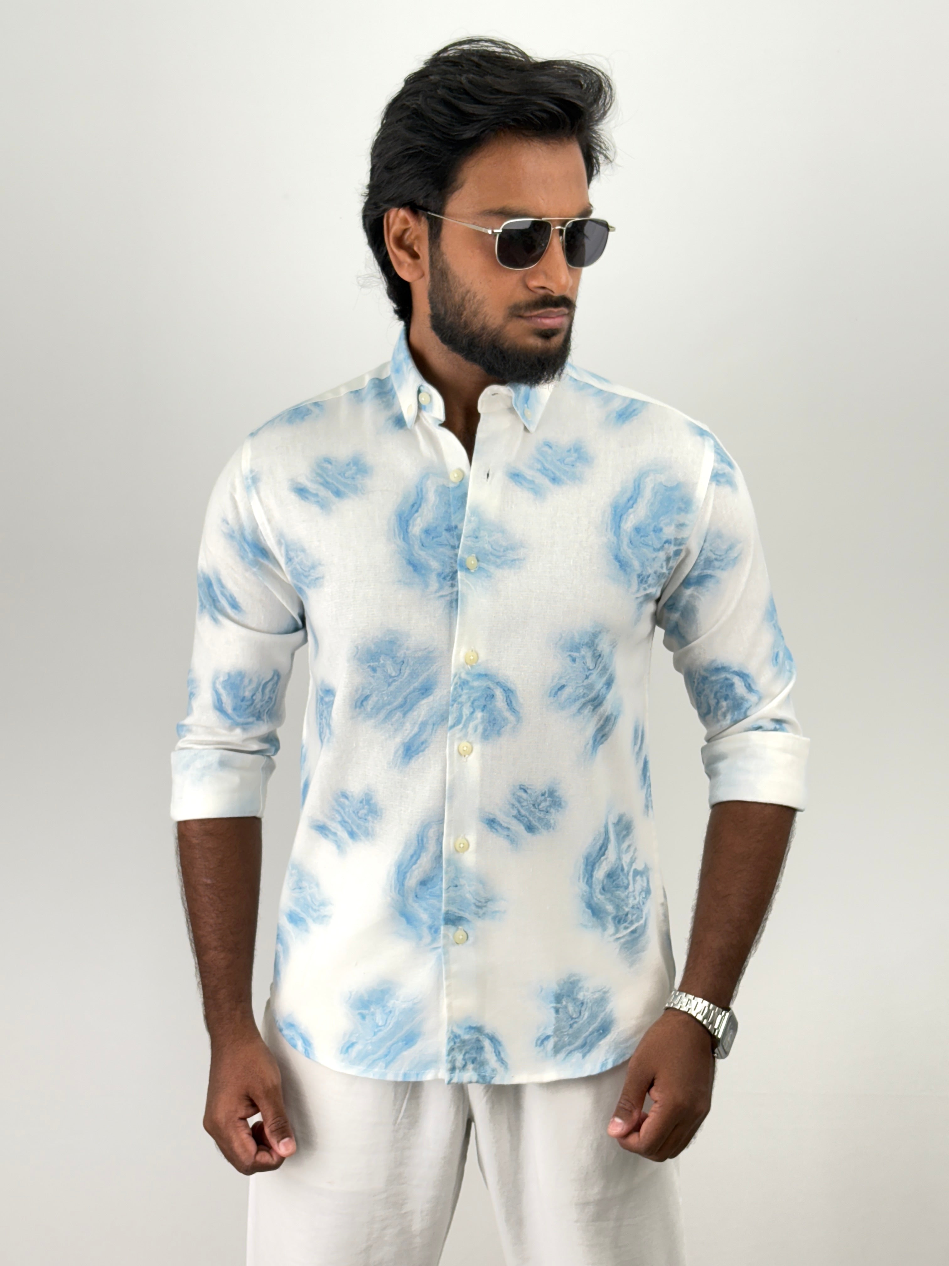 Blue Printed Shirts