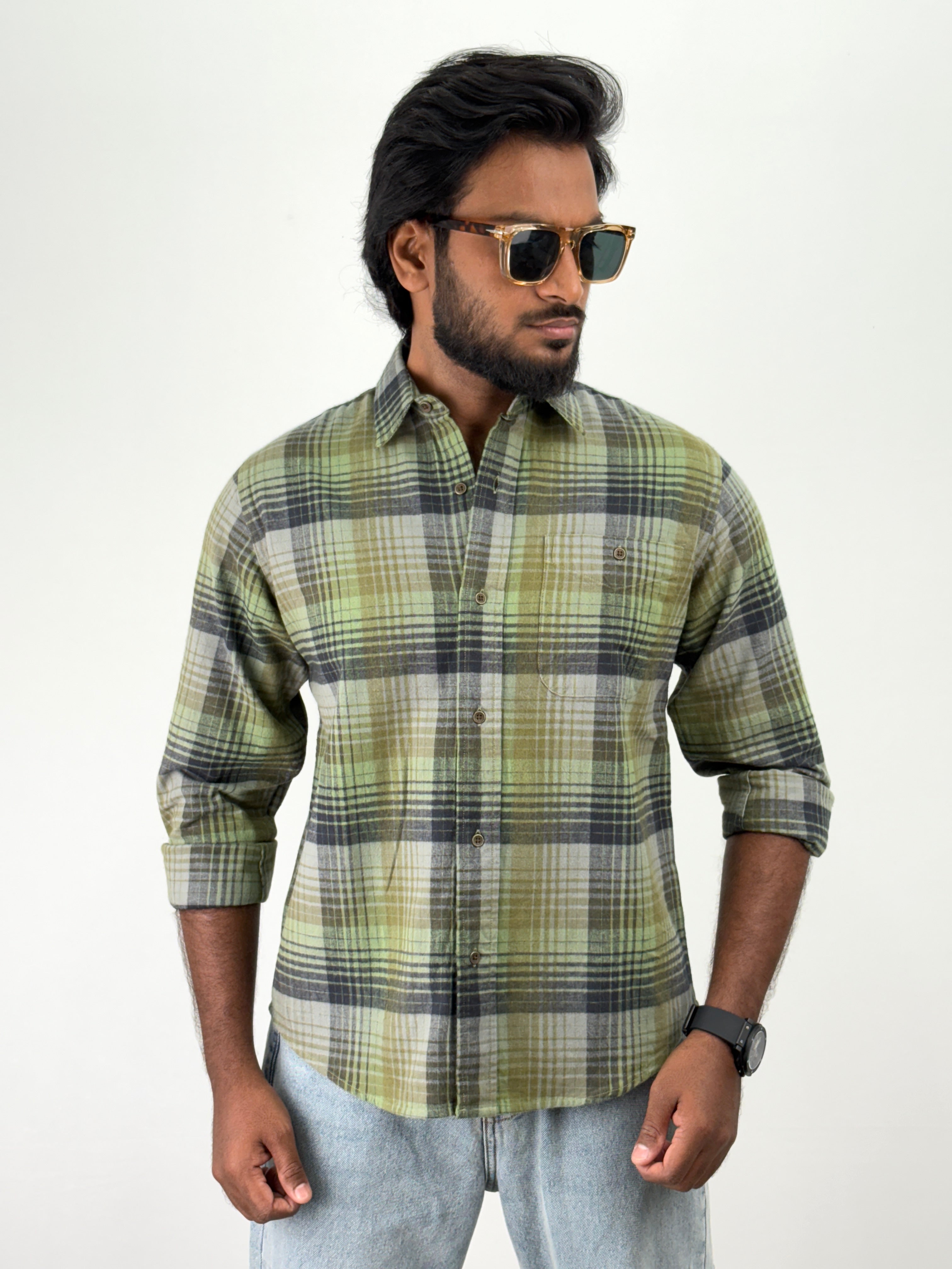 Green Flannel Shirt